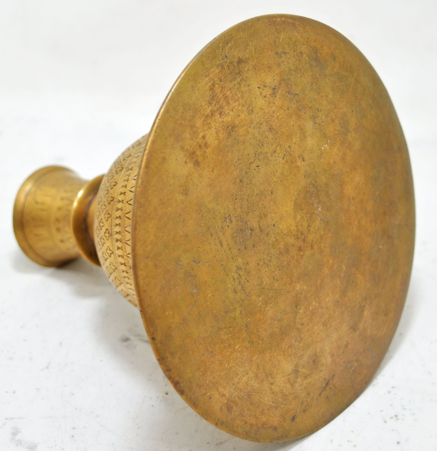 Antique Brass Hookah Base Pot Original Old Very Fine Quality Engraved