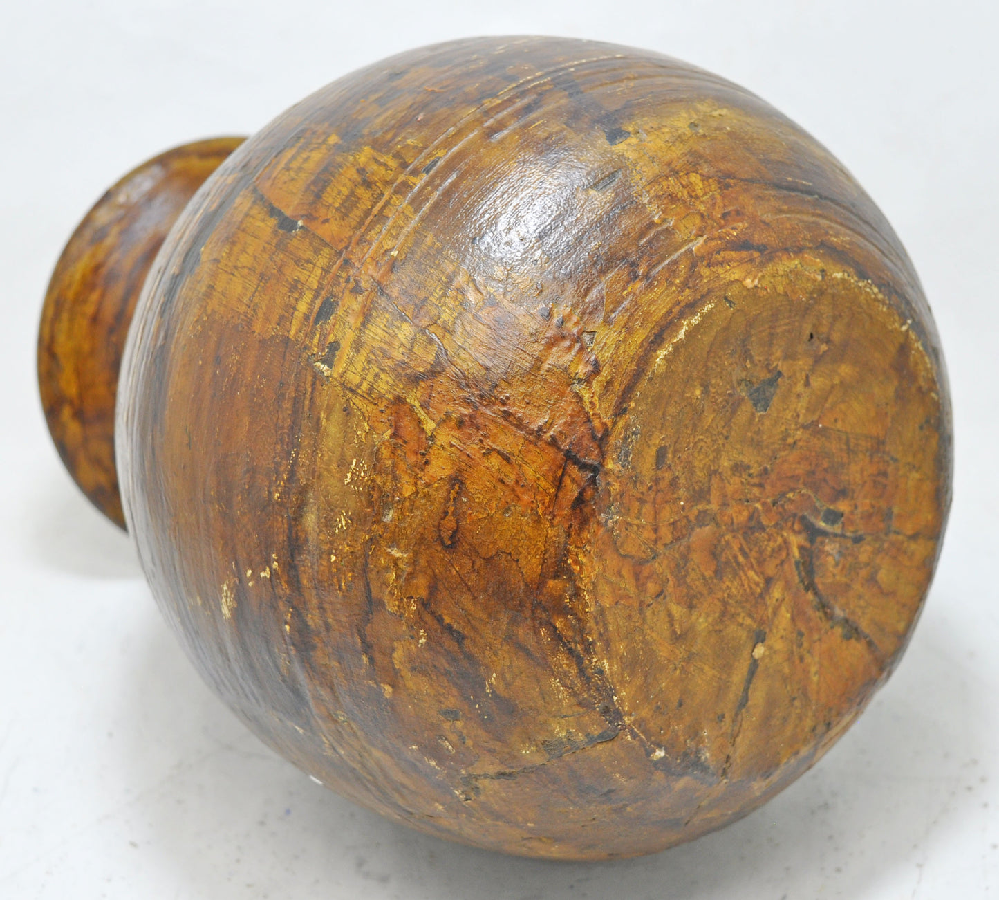 Antique Wooden Himalayan Water Matka Pot Original Old Hand Crafted