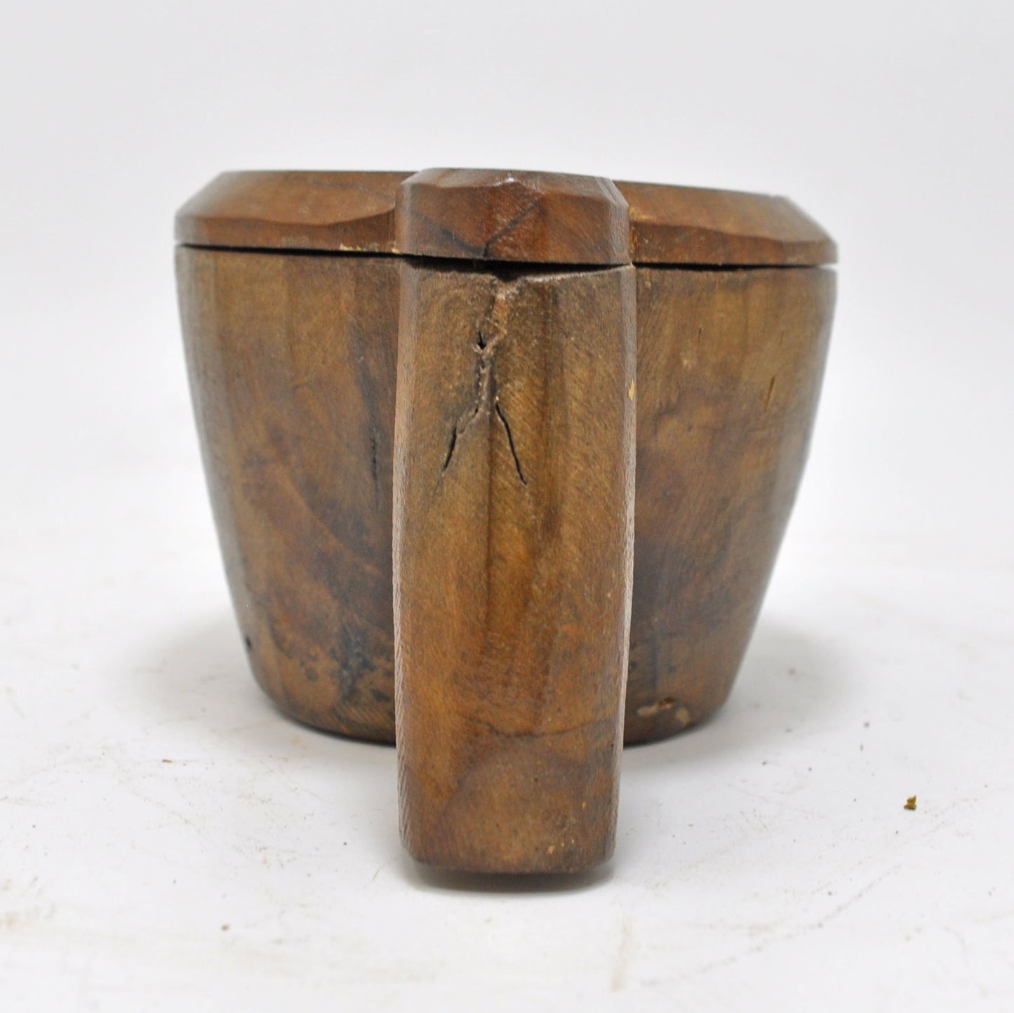 Antique Wooden Kitchenware Spice Box Original Old Hand Carved