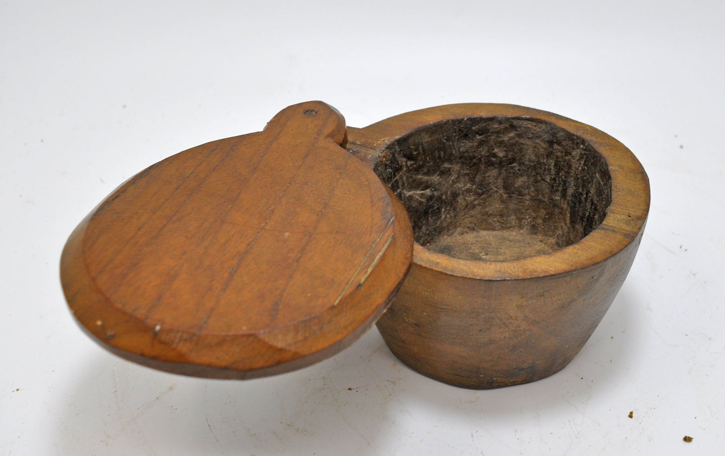 Antique Wooden Kitchenware Spice Box Original Old Hand Carved