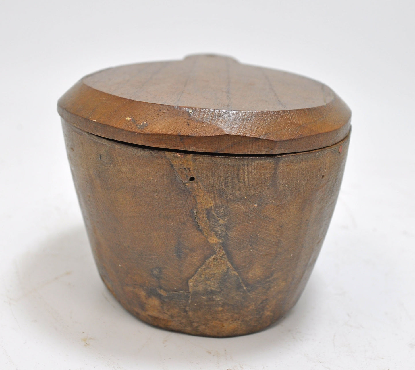 Antique Wooden Kitchenware Spice Box Original Old Hand Carved