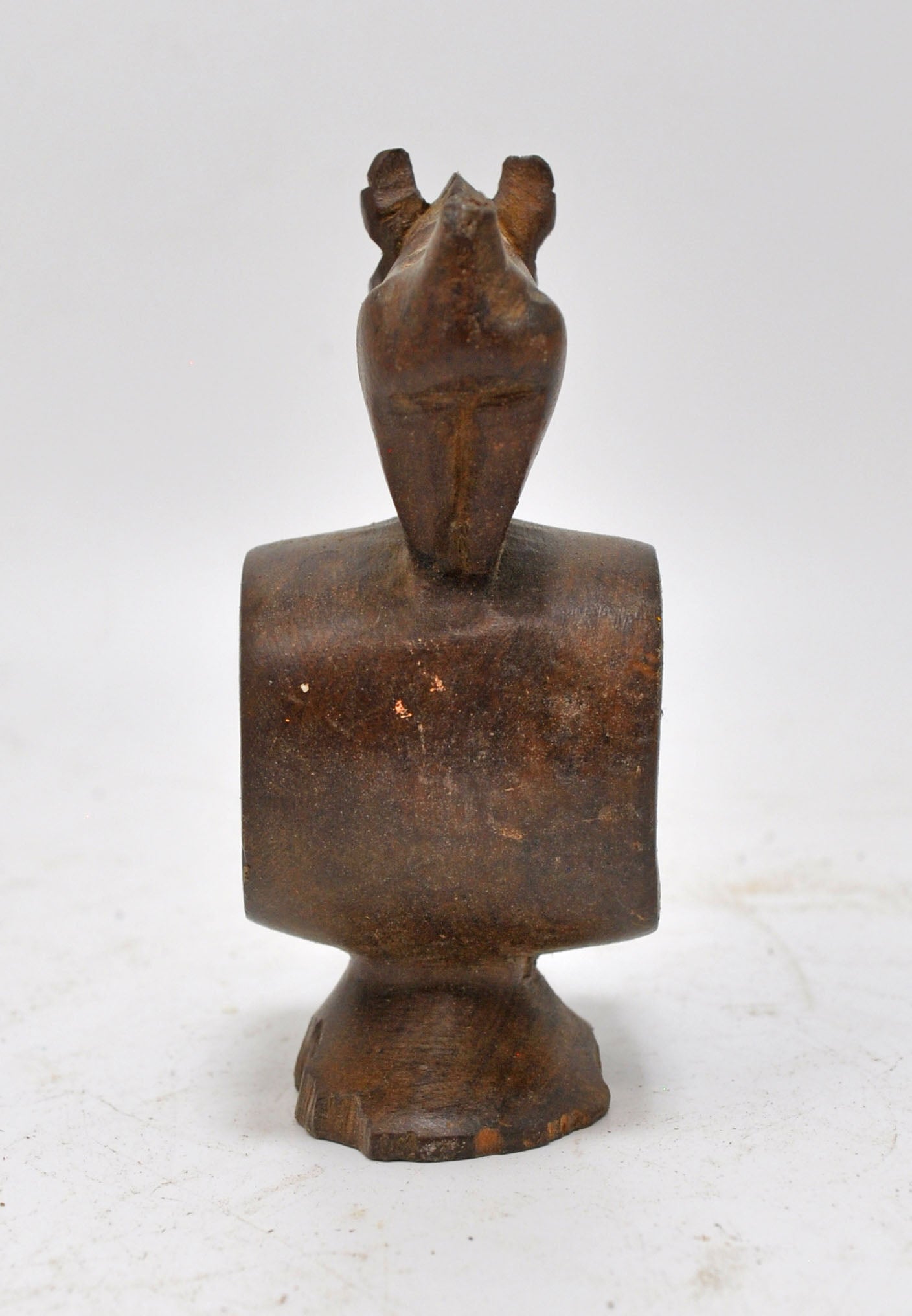 Antique Wooden Wild Boar Figurine Original Old Hand Carved