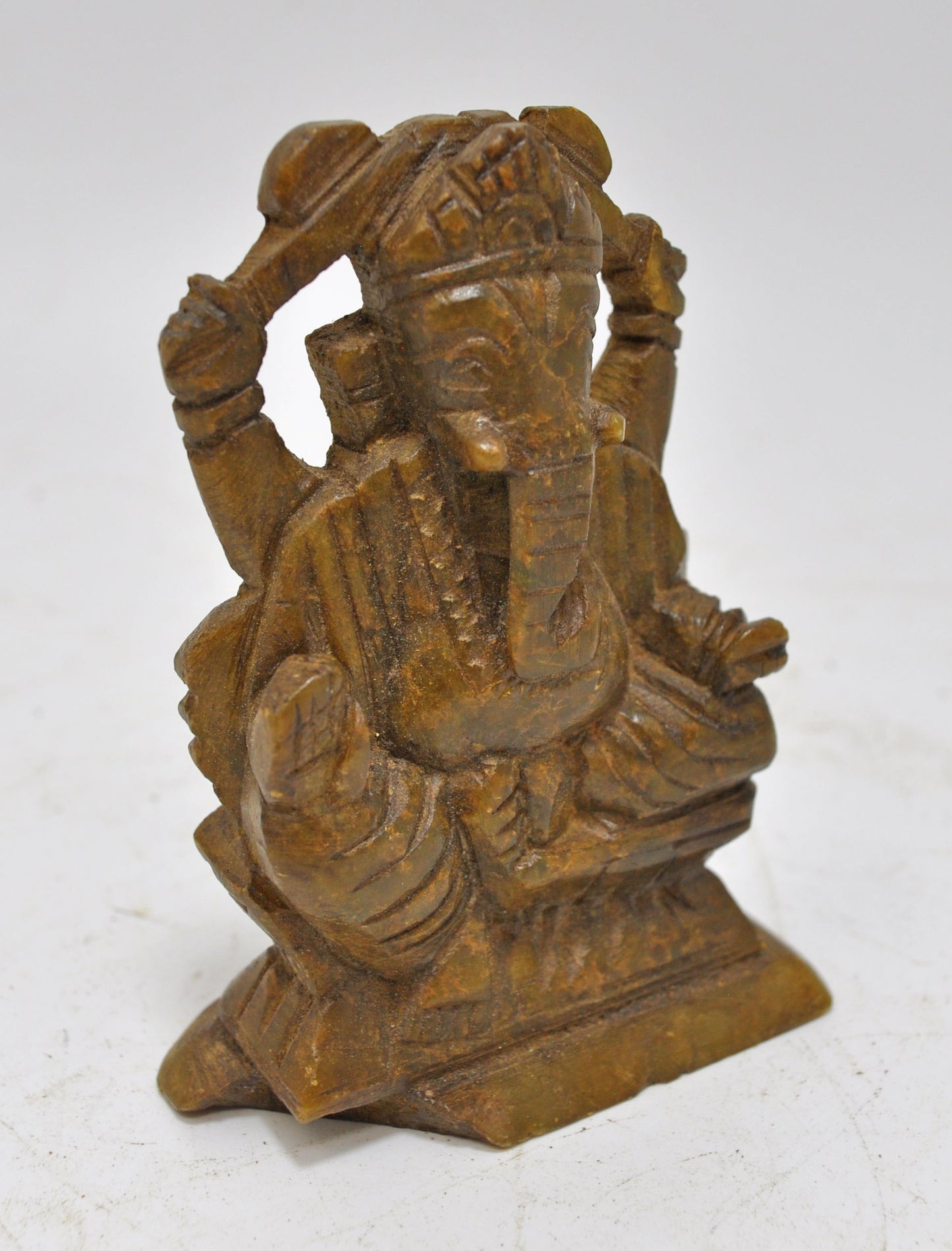 Antique Sand Stone God Ganesha Idol Figurine Original Old Hand Carved