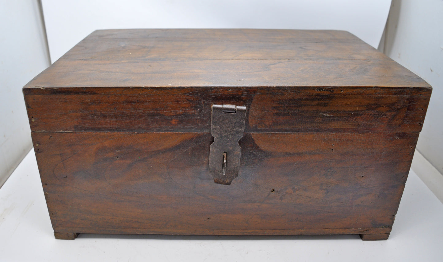 Antique Wooden Shopkeepers Cash Chest Money Box Original Old Fine Hand Crafted