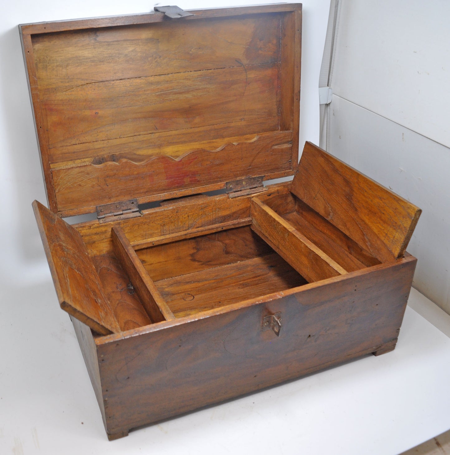 Antique Wooden Shopkeepers Cash Chest Money Box Original Old Fine Hand Crafted