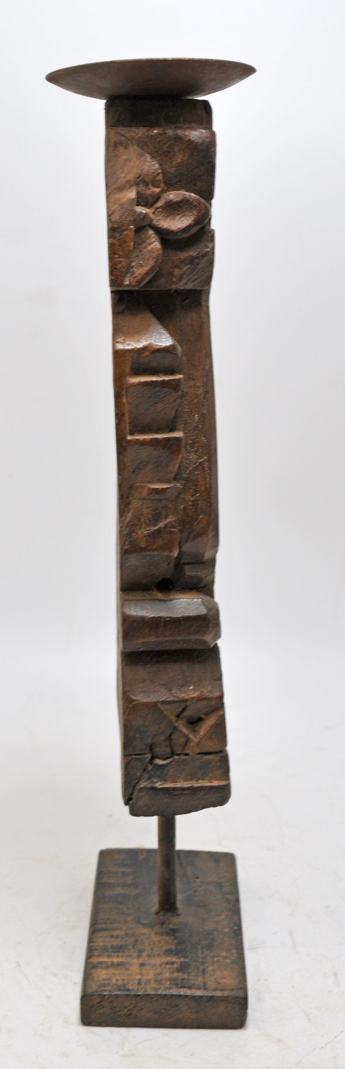 Antique Wooden Wall Bracket Carving Candle Holder Original Old Hand Carved