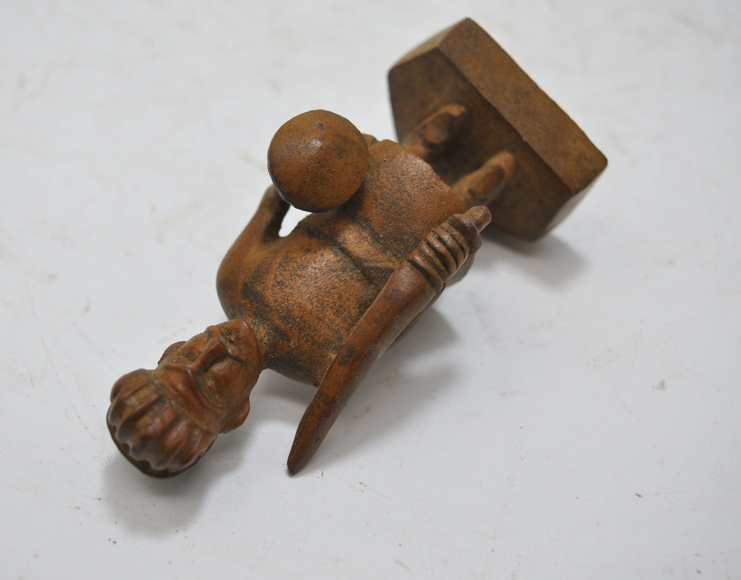 Antique Wooden Small Soldier Man Figurine Original Old Fine Hand Carved