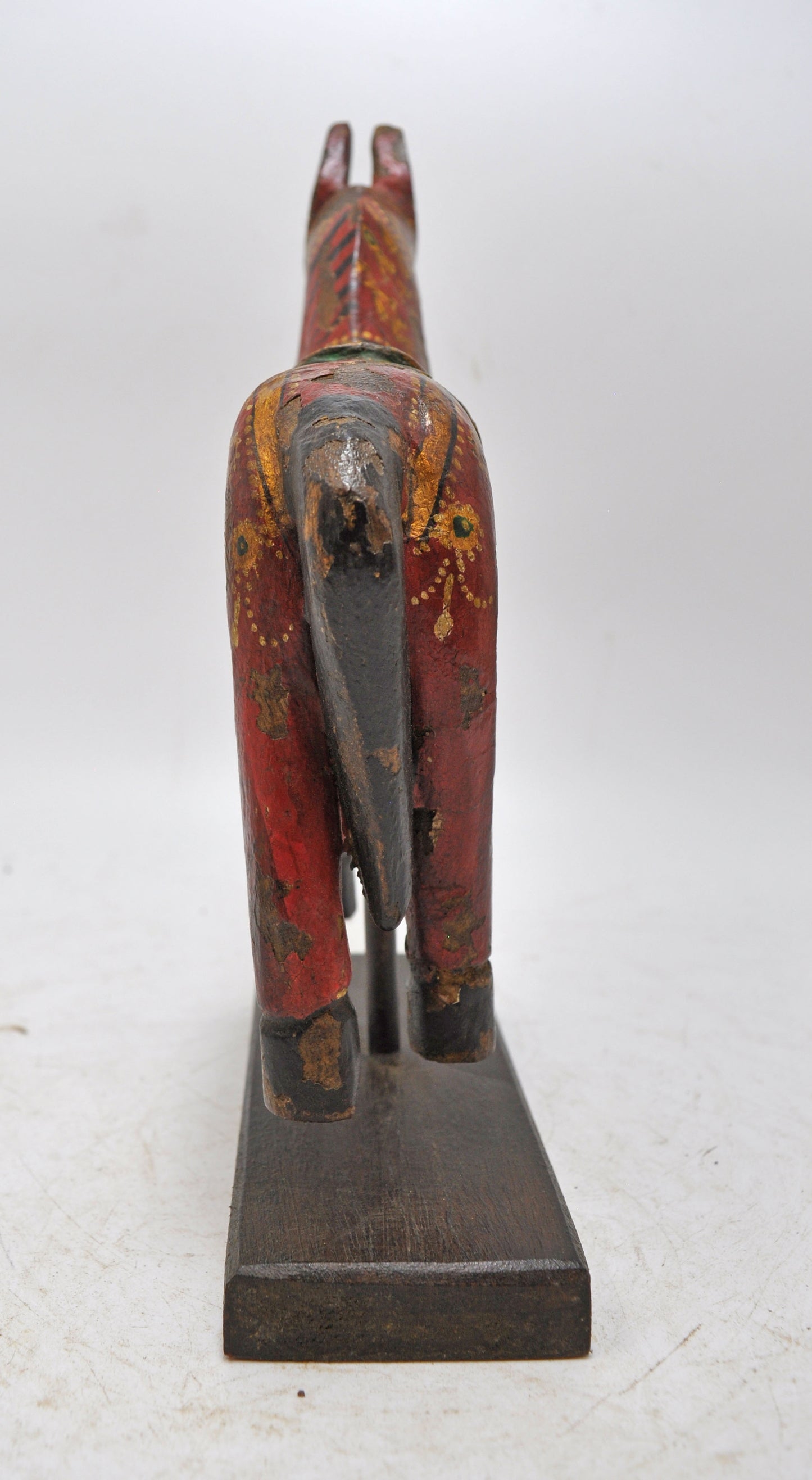 Hand Carved Wooden Horse Figurine Rustic Hand Painted
