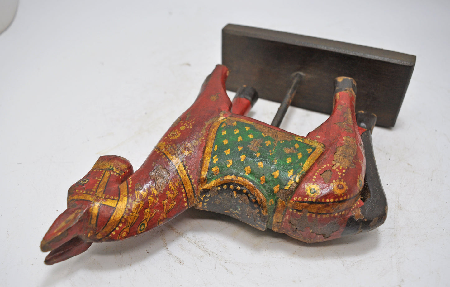 Hand Carved Wooden Horse Figurine Rustic Hand Painted