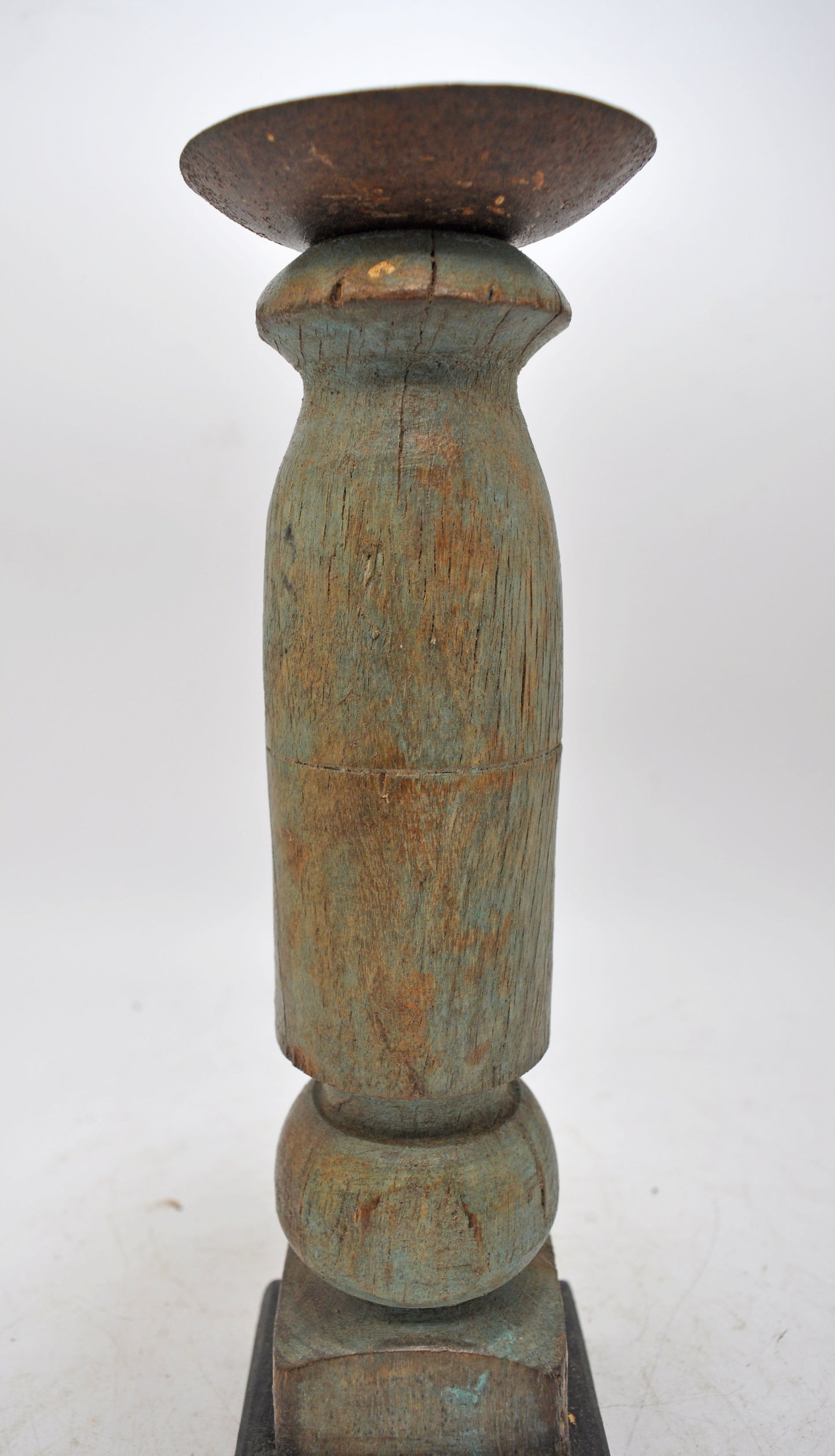 Antique Wooden Paga Candle Holder Stand Original Old Hand Crafted