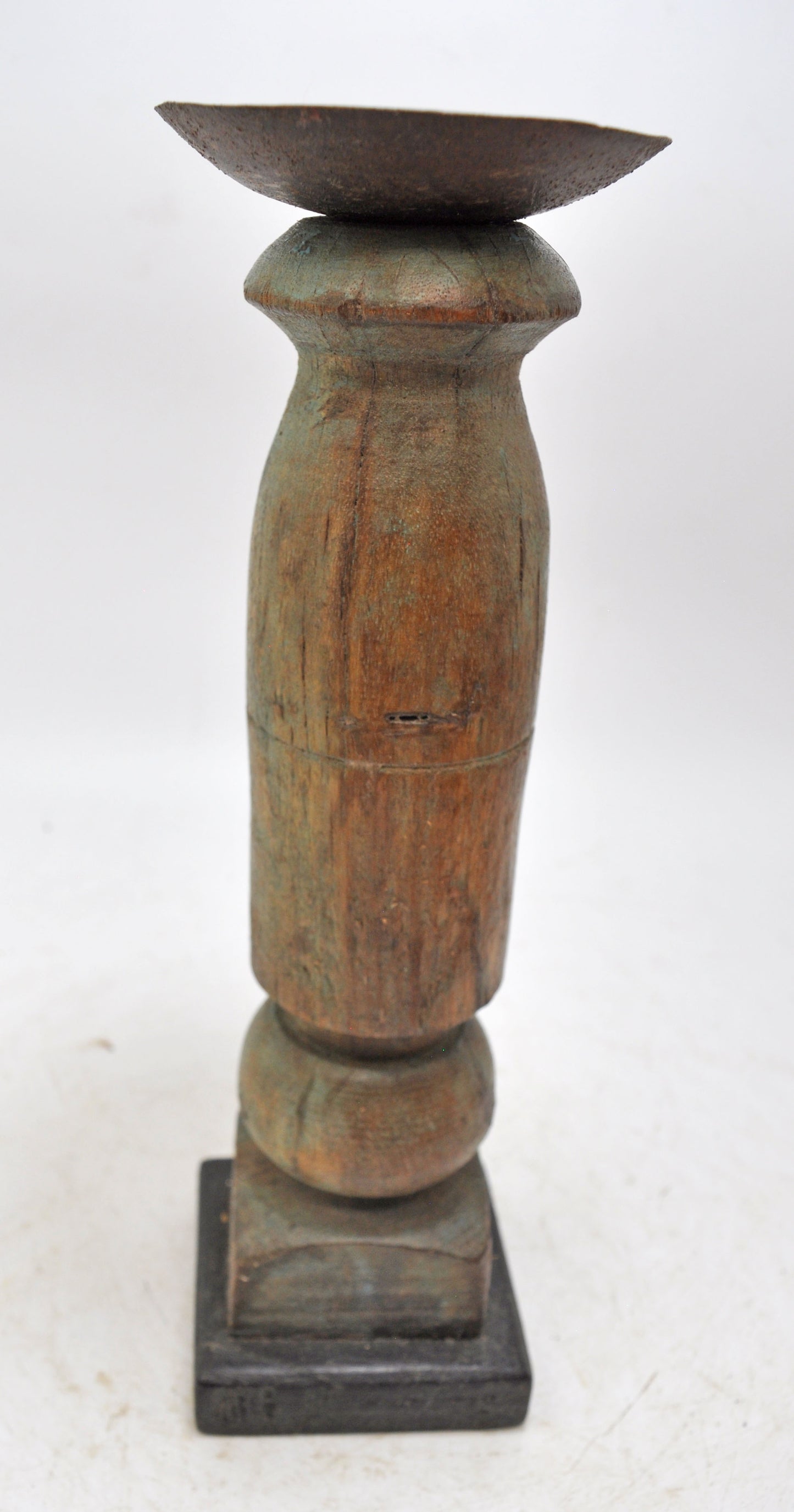 Antique Wooden Paga Candle Holder Stand Original Old Hand Crafted