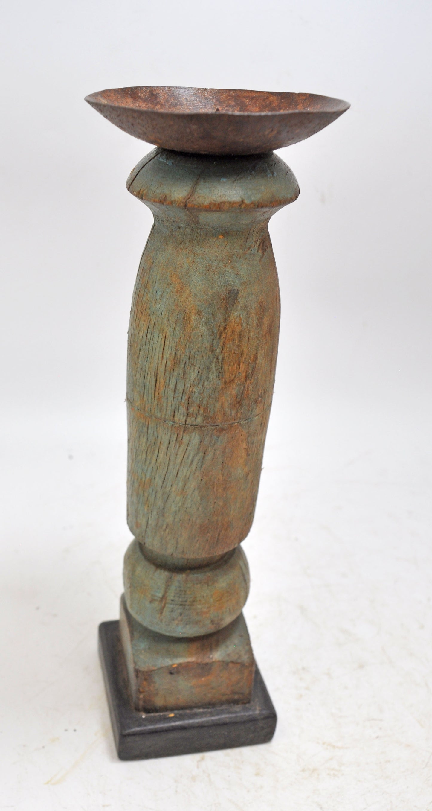 Antique Wooden Paga Candle Holder Stand Original Old Hand Crafted