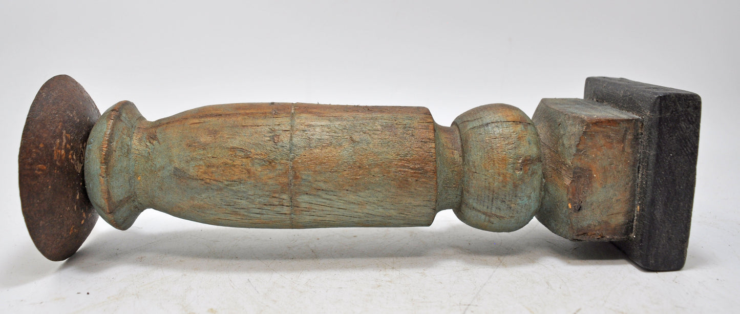 Antique Wooden Paga Candle Holder Stand Original Old Hand Crafted