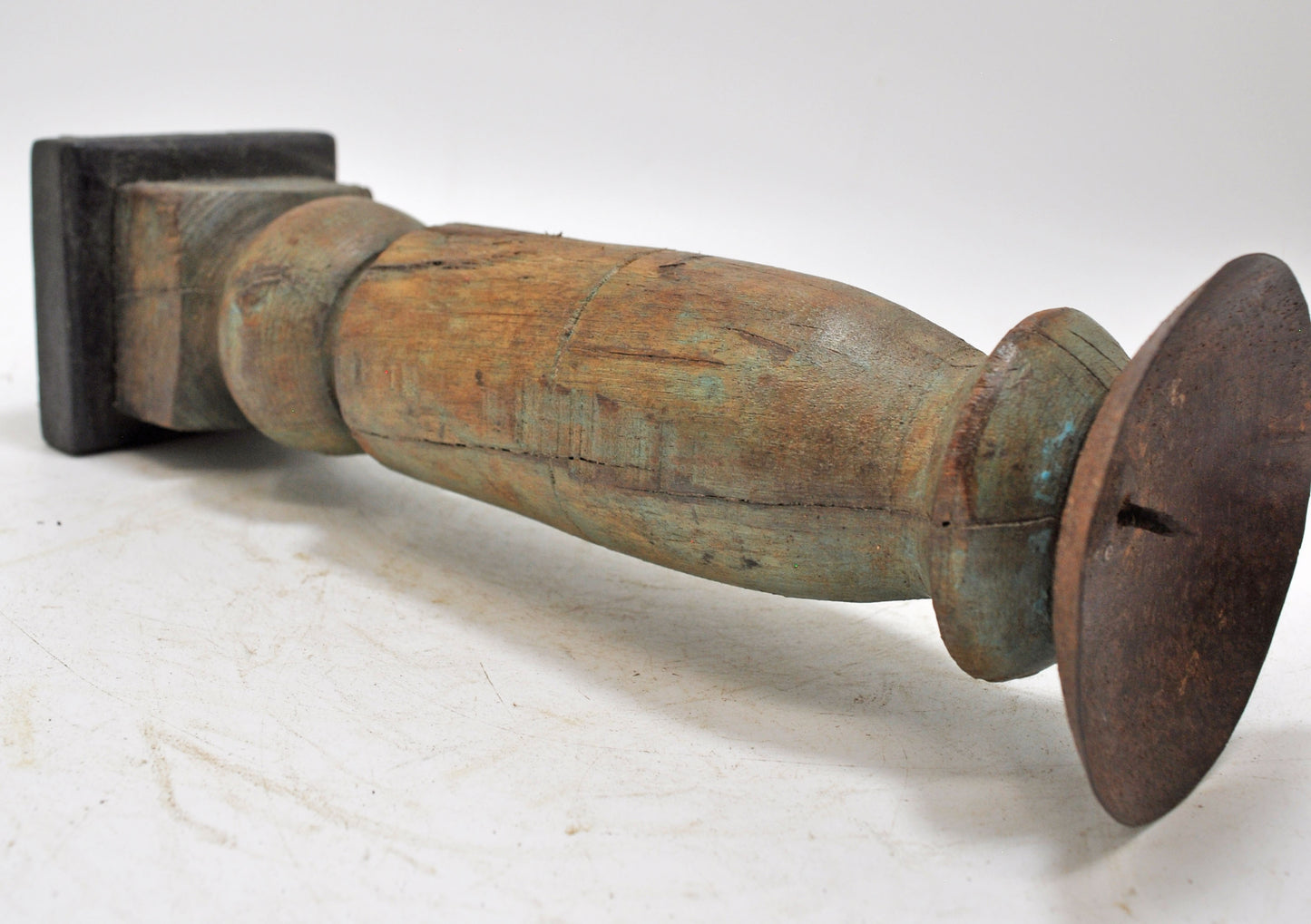 Antique Wooden Paga Candle Holder Stand Original Old Hand Crafted