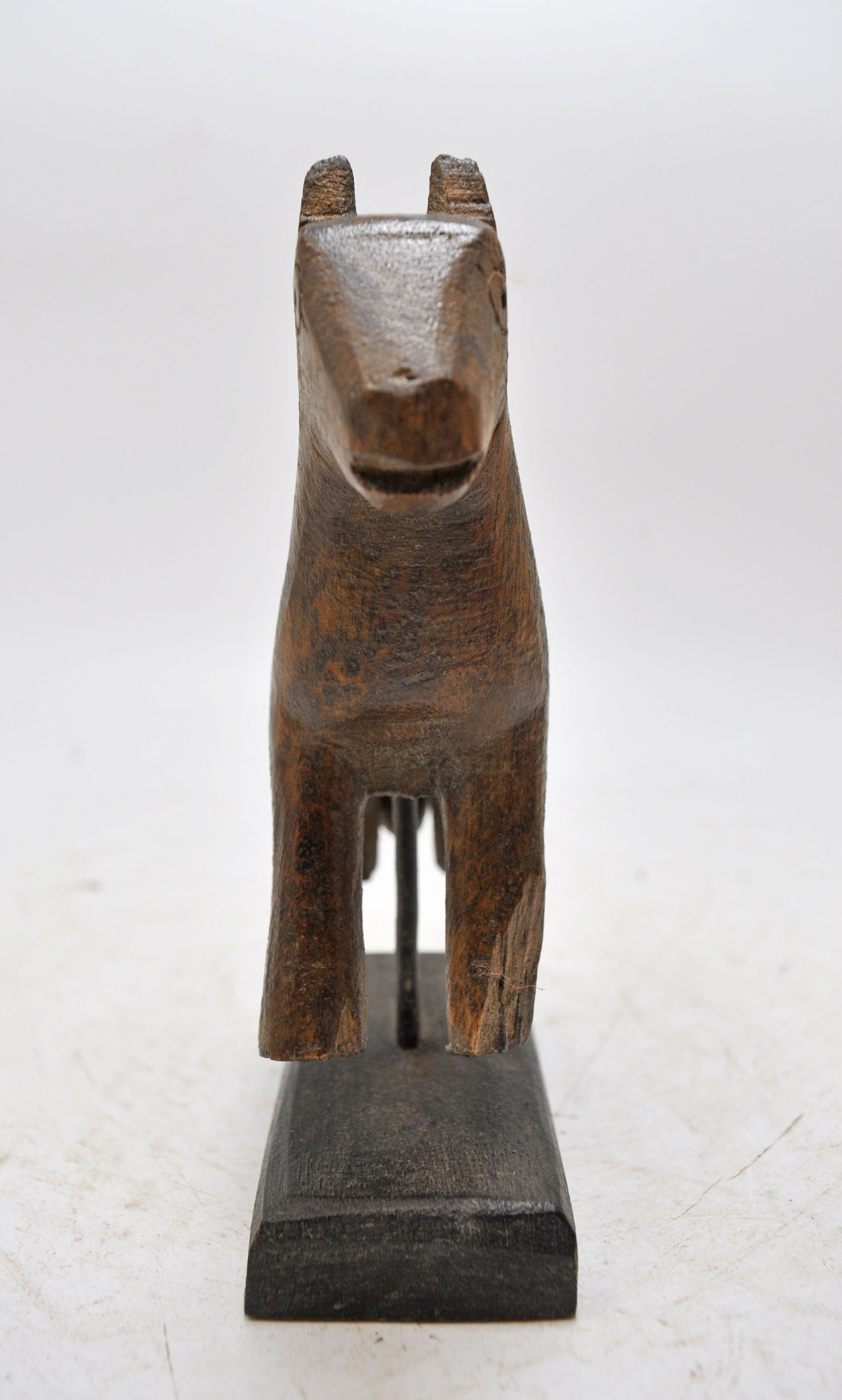 Vintage Wooden Horse Figurine Original Old Hand Carved
