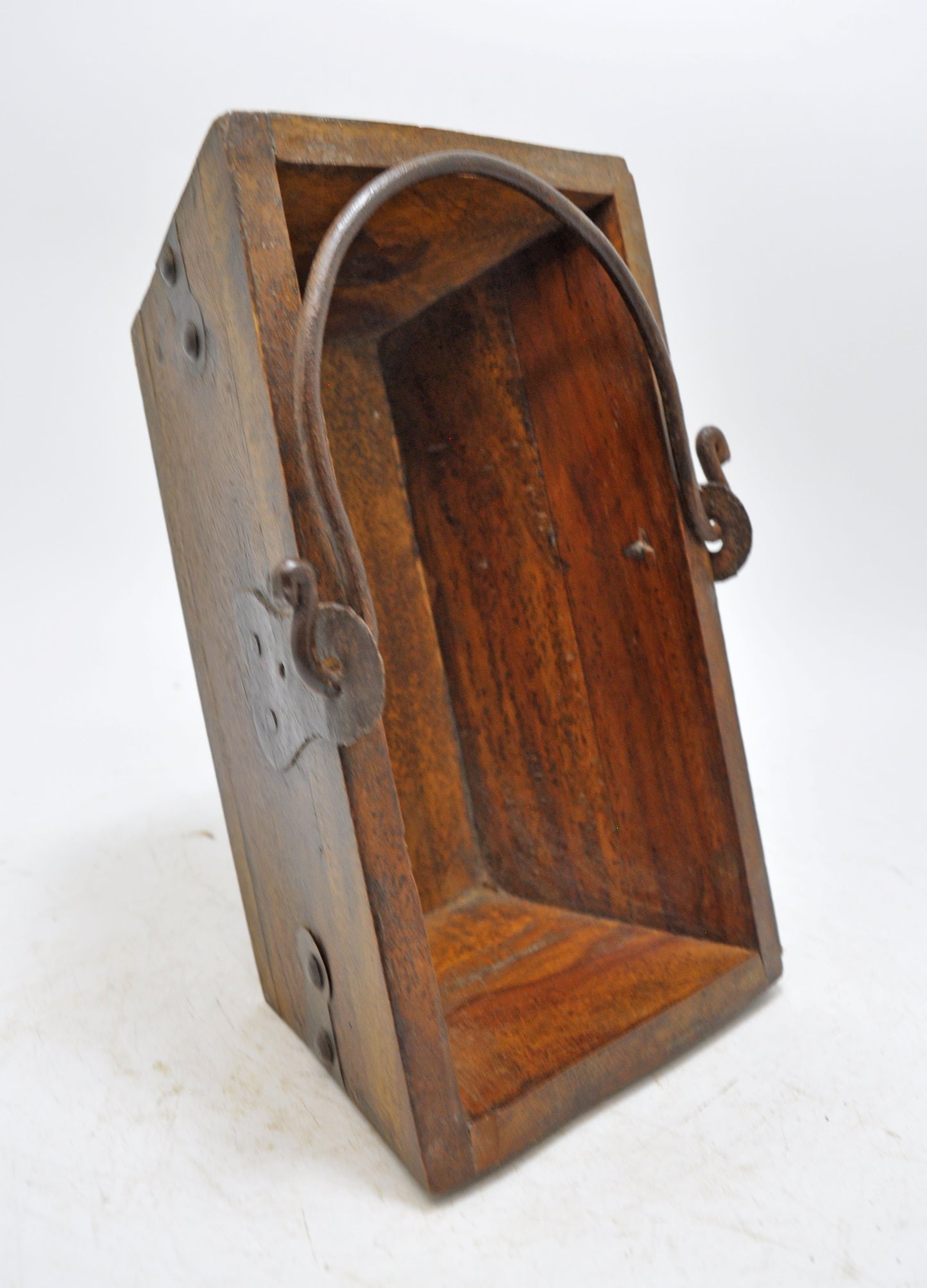 Vintage Wooden Small Basket Original Old Hand Crafted