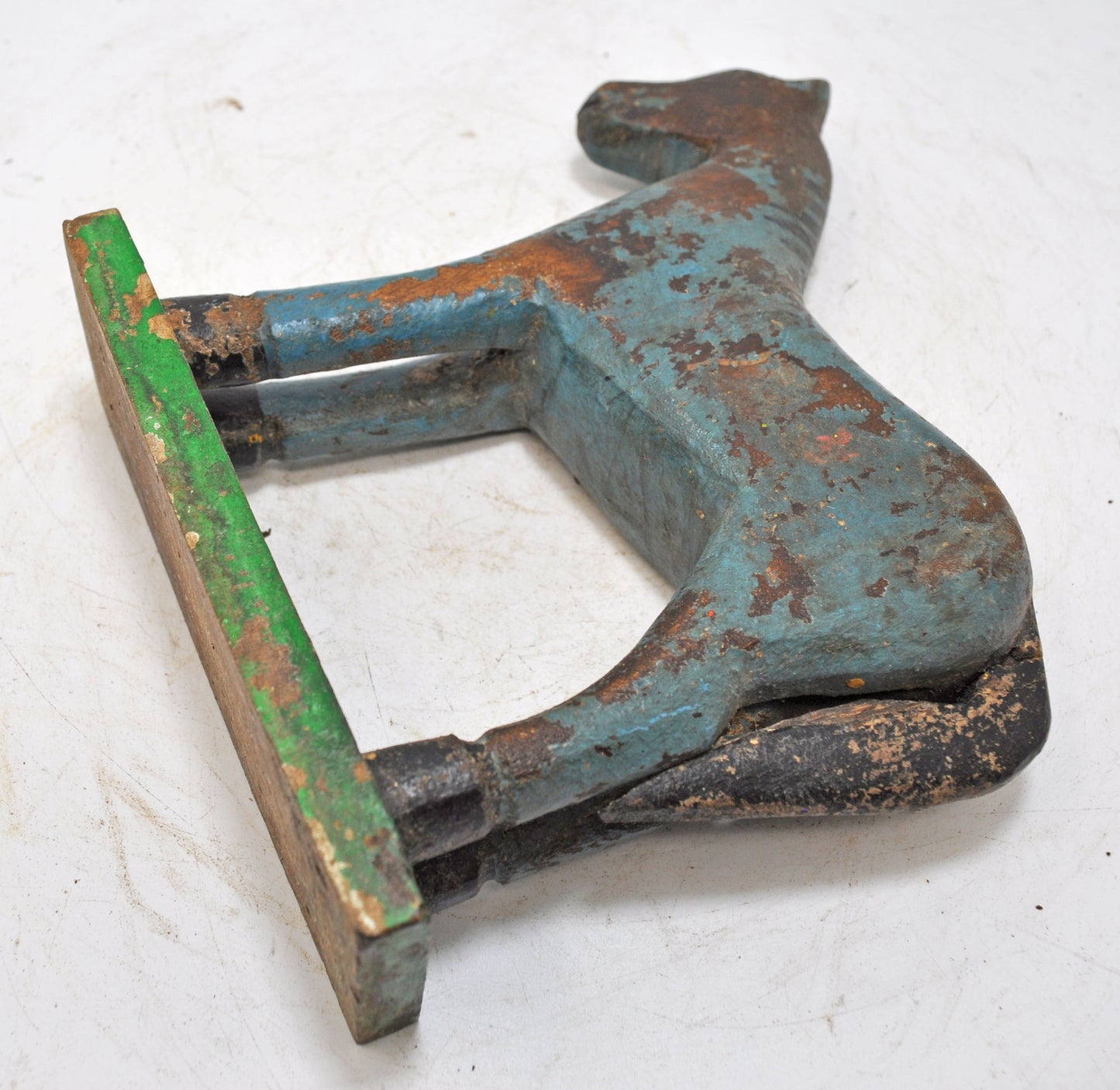 Hand Carved Wooden Horse Figurine Rustic Hand Painted