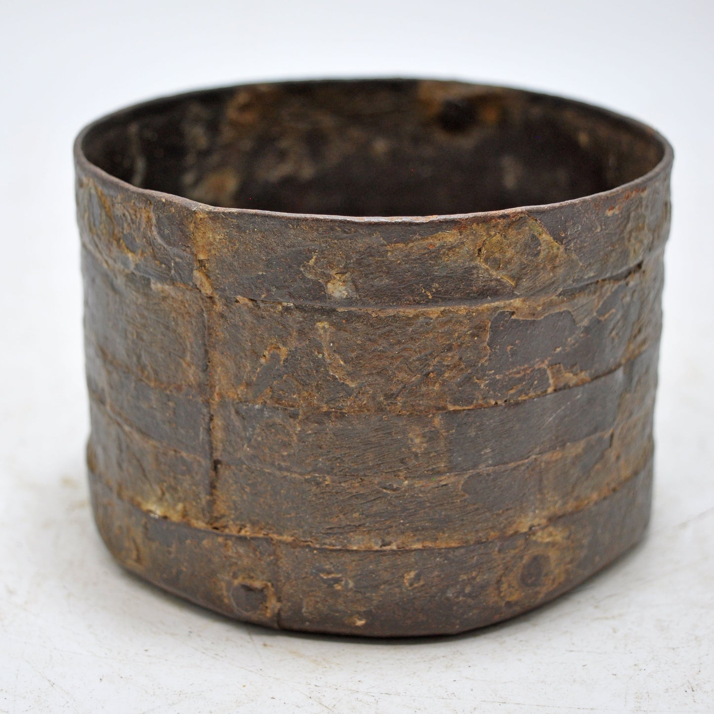 Antique Iron Kitchenware Grain Measurement Paili Pot Original Old Hand Crafted