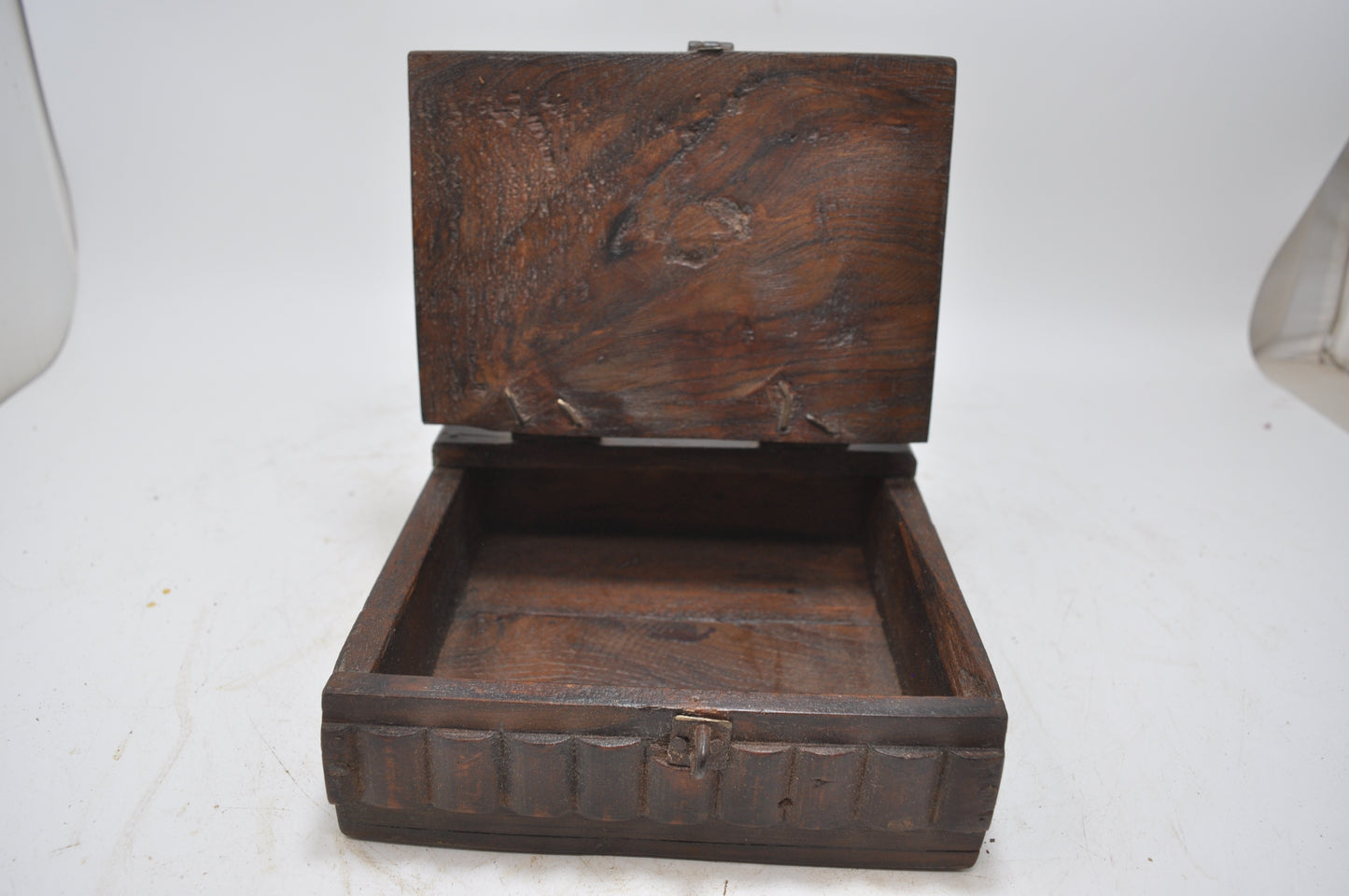 Antique Wooden Storage Box Original Old Hand Crafted