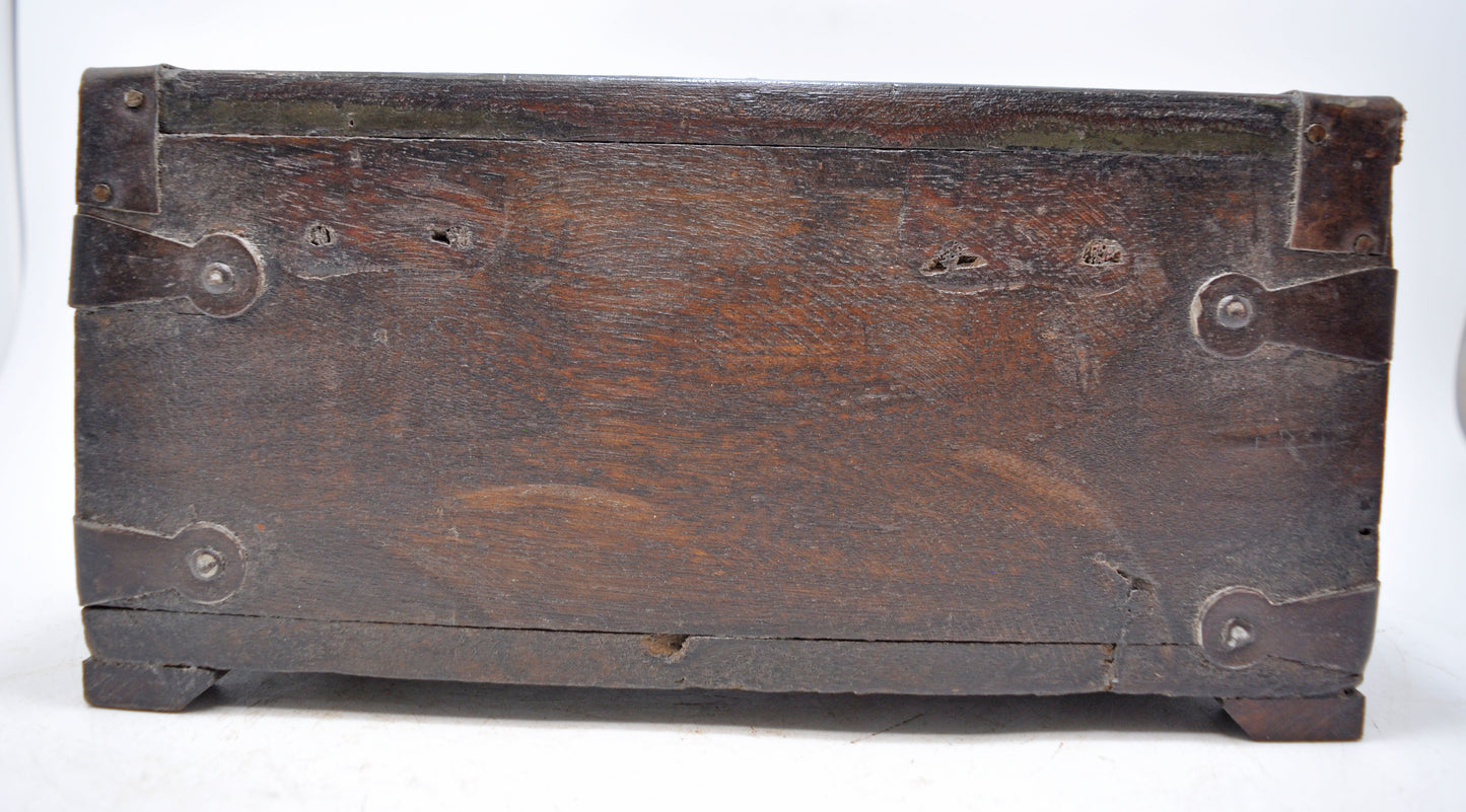 Antique Wooden Storage Chest Box Original Old Hand Crafted