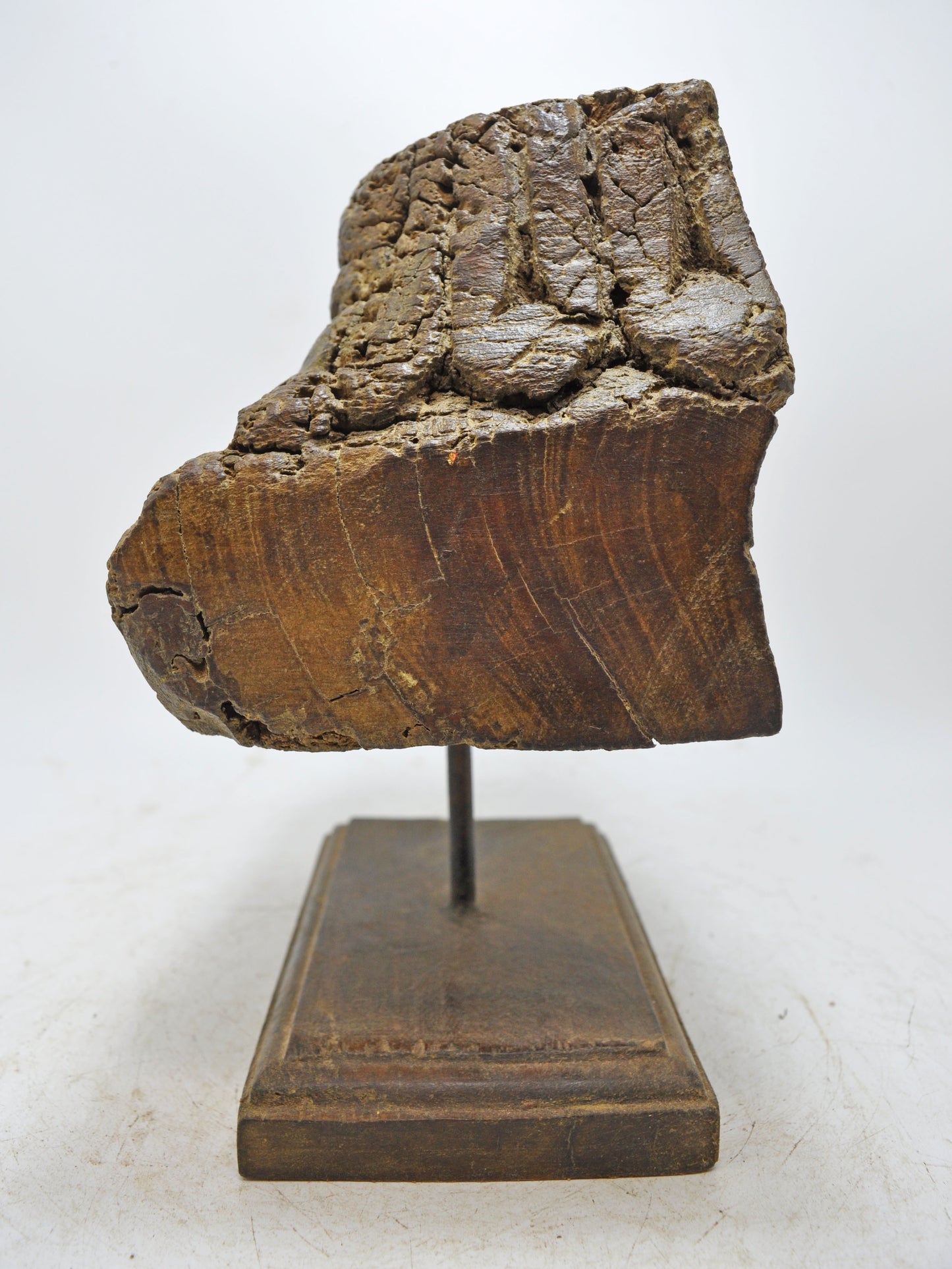 Antique Wooden Carving Block Candle Holder Stand Original Old Hand Carved