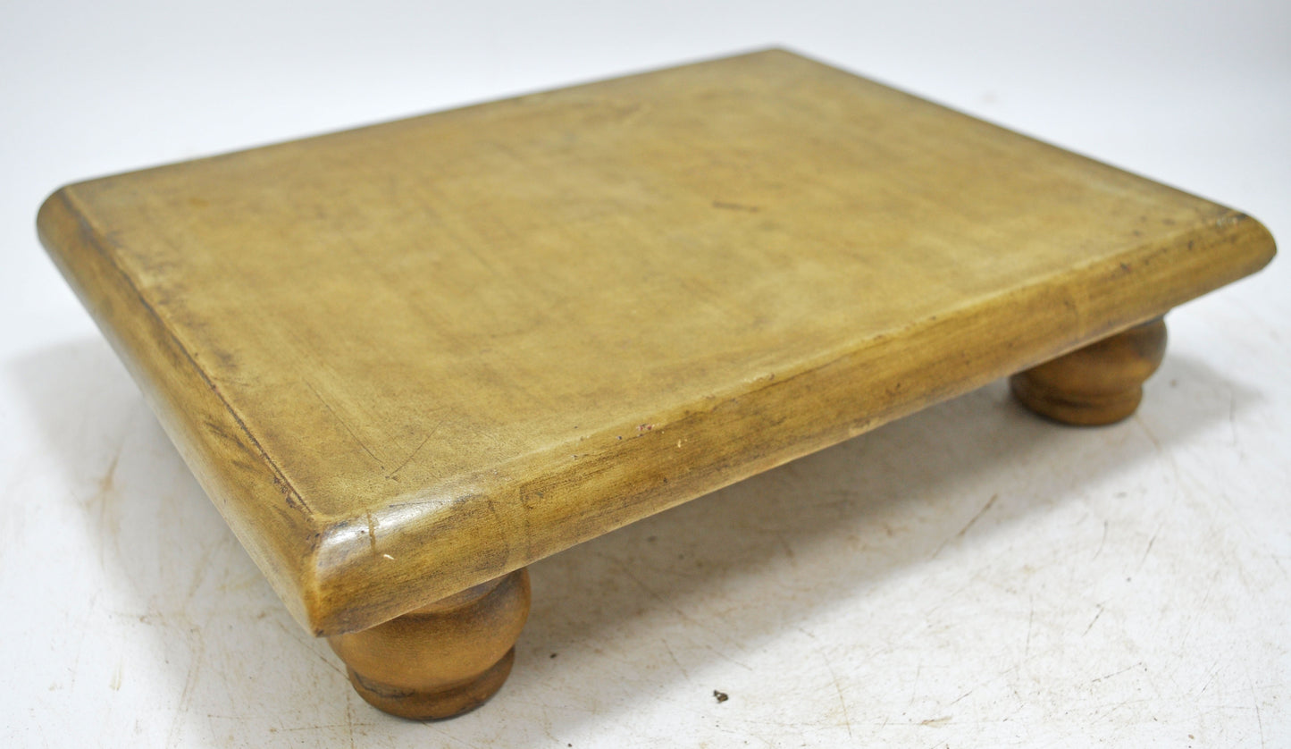 Vintage White Marble Small Bajot Pedestal Stool Original Old Hand Crafted