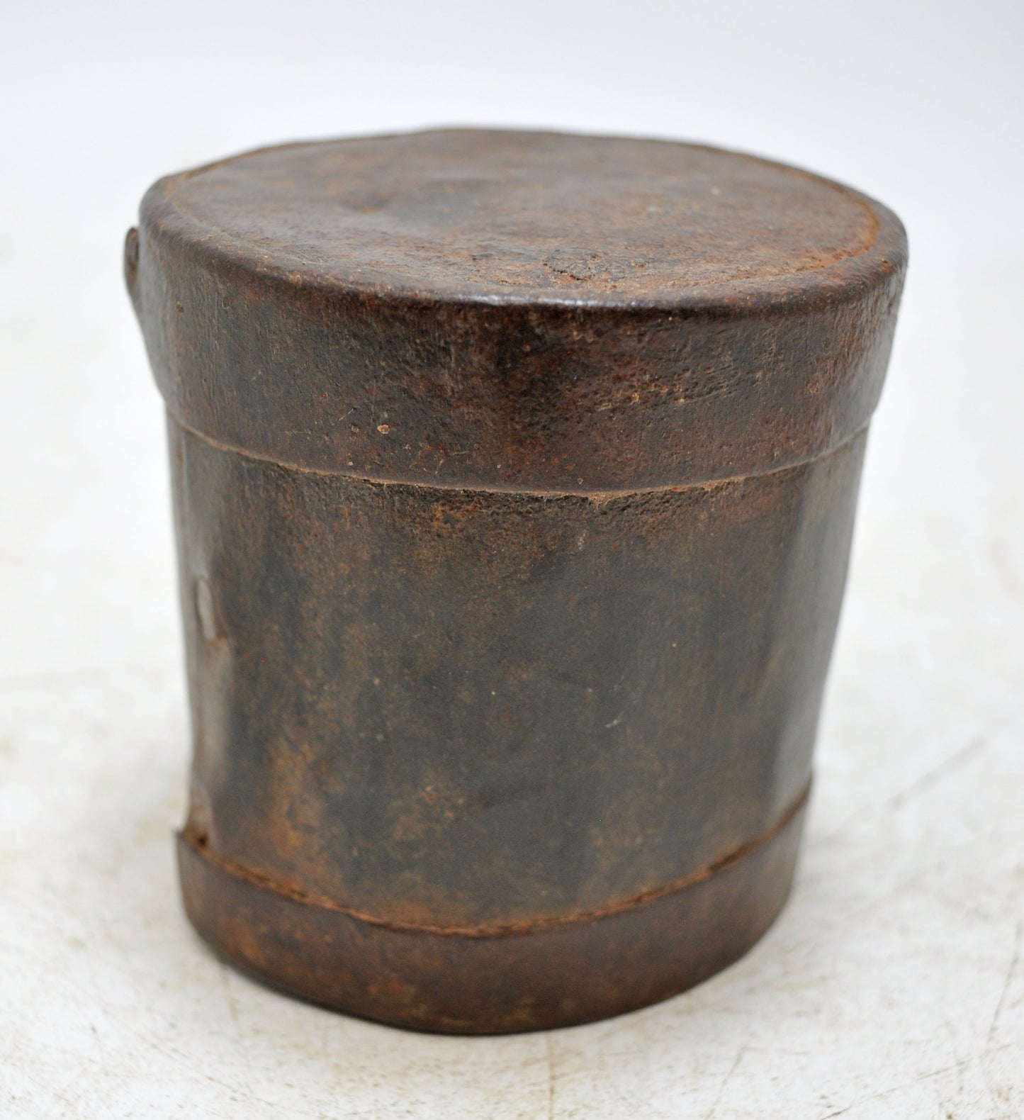 Antique Iron Grain Measurement Paili Pot Original Old Hand Crafted