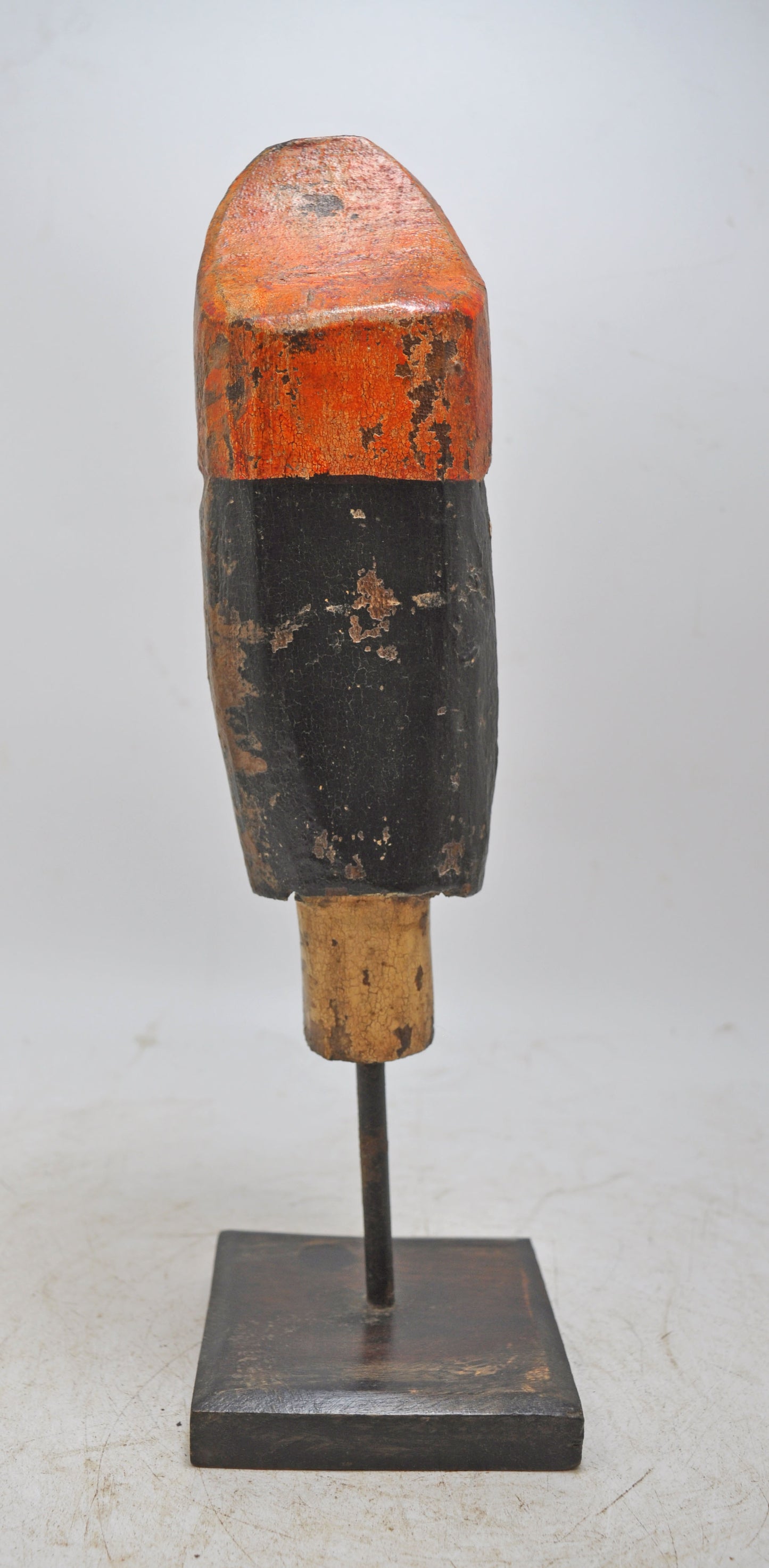 Hand Carved Wooden Man Puppet Head Bust Figurine Hand Painted