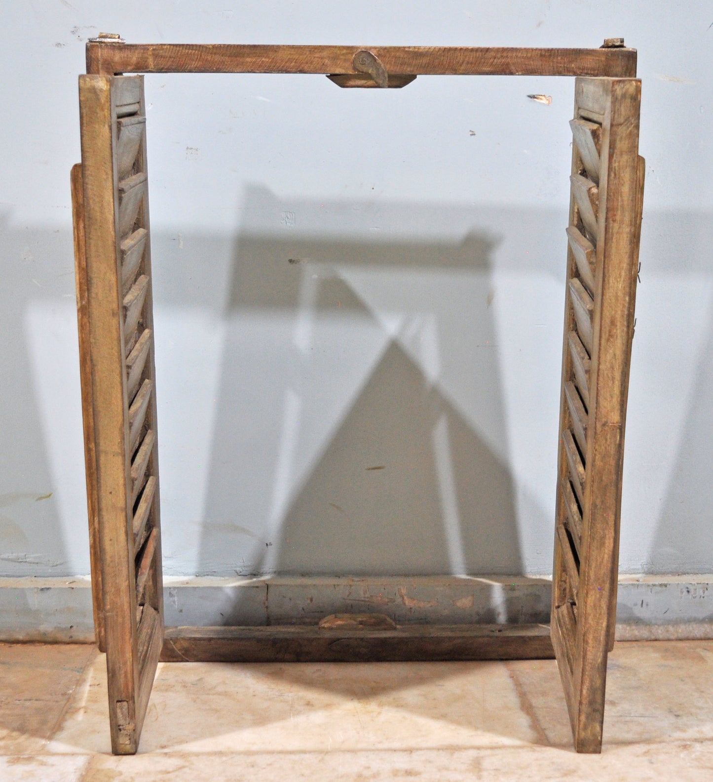 Antique Wooden Wall Décor Shutter Window With Frame Original Old Hand Crafted