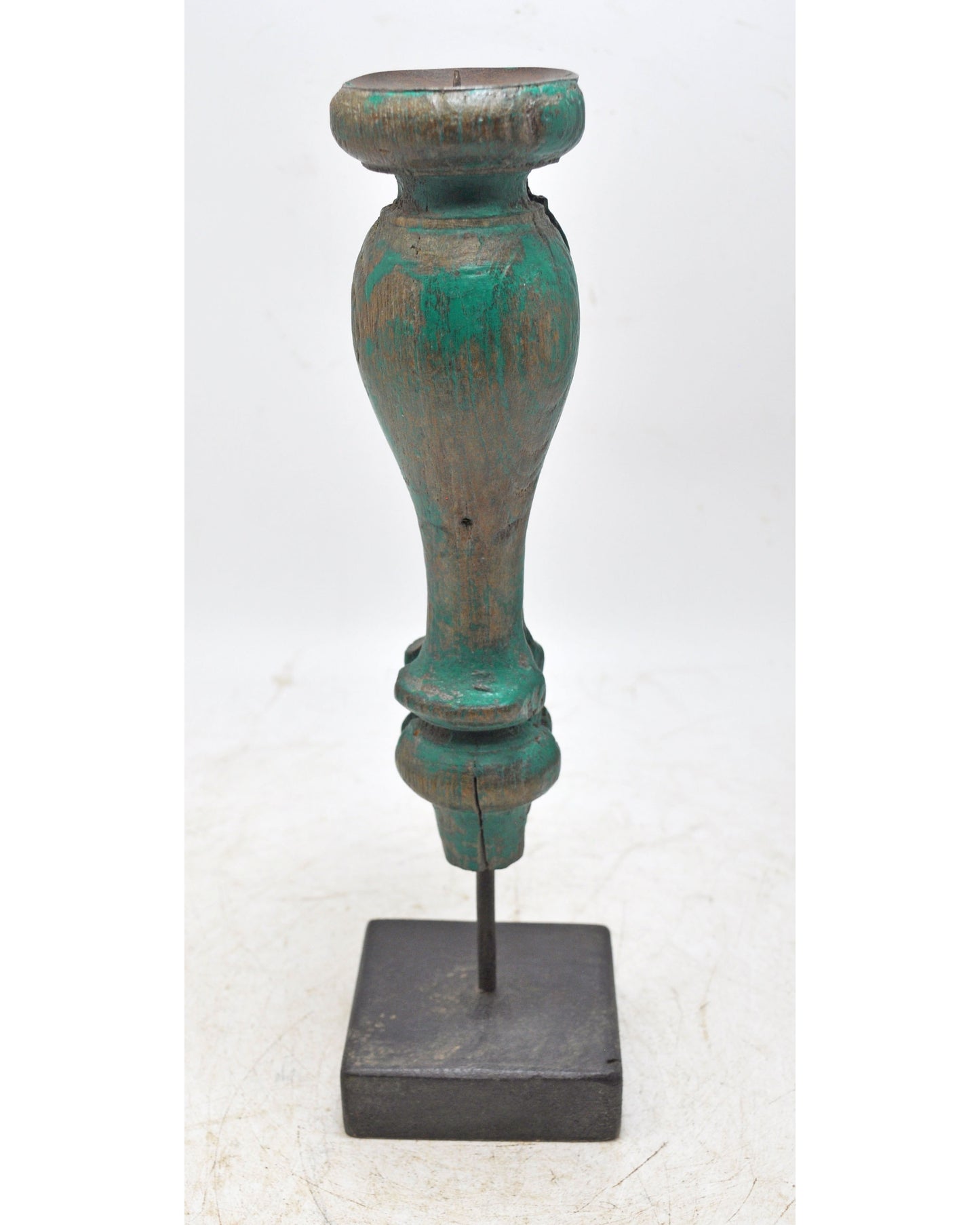 Antique Wooden Paga Leg Candle Holder Stand Original Old Hand Carved