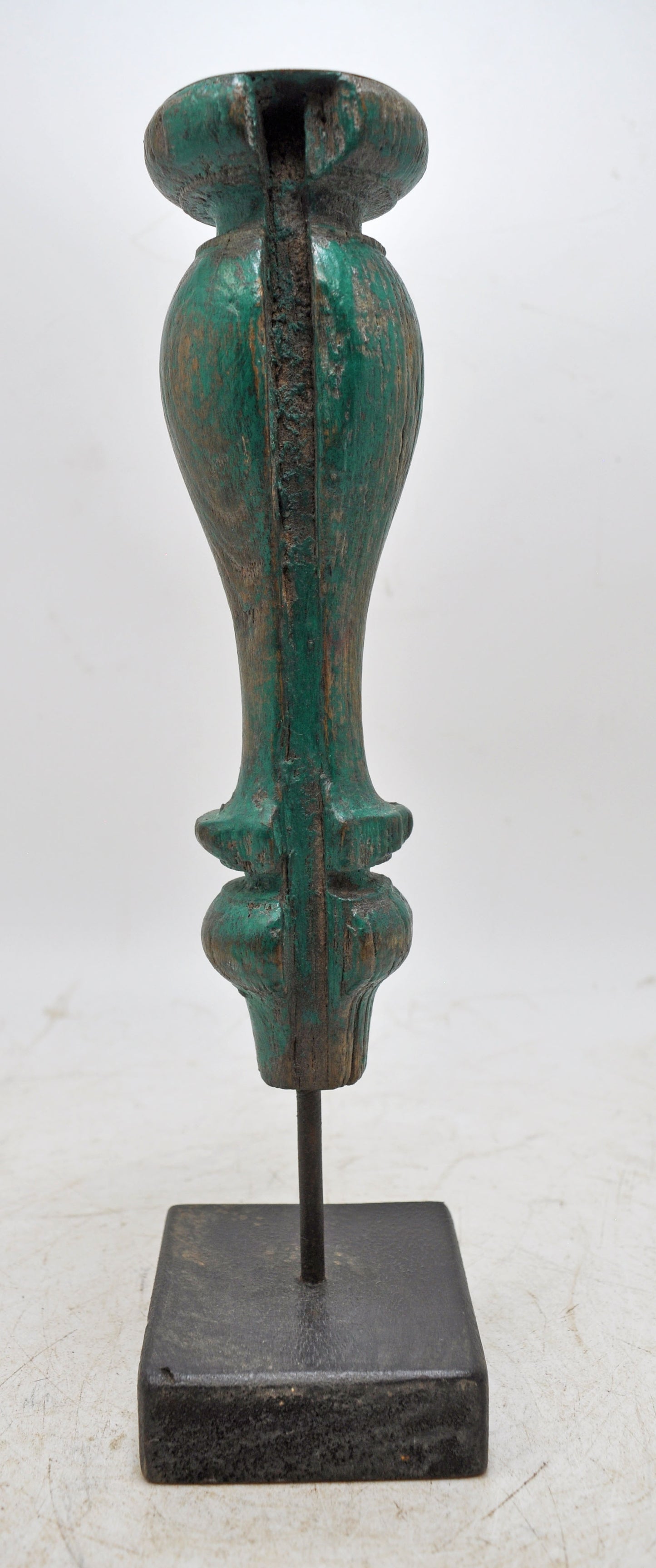 Antique Wooden Paga Leg Candle Holder Stand Original Old Hand Carved