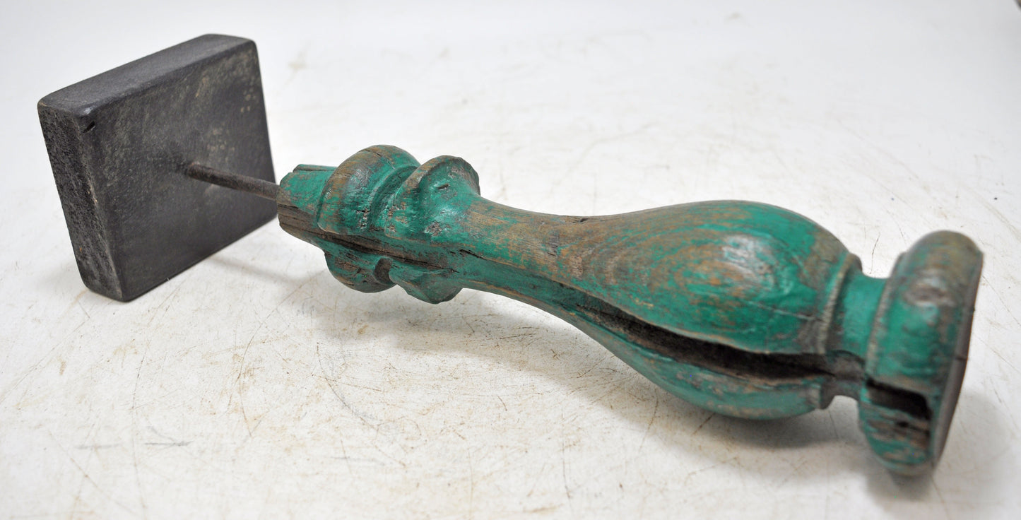 Antique Wooden Paga Leg Candle Holder Stand Original Old Hand Carved