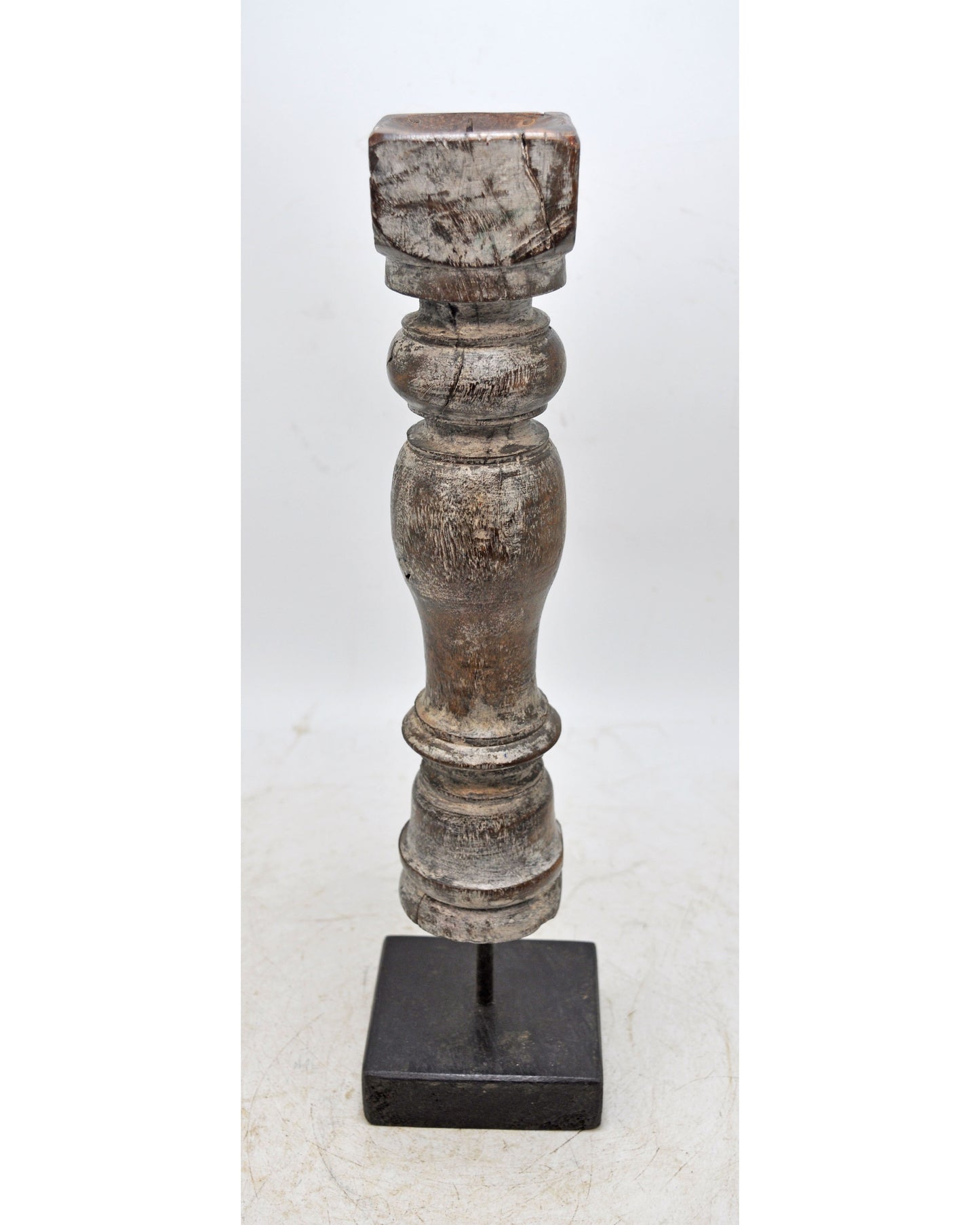 Antique Wooden Paga Leg Candle Holder Stand Original Old Hand Carved