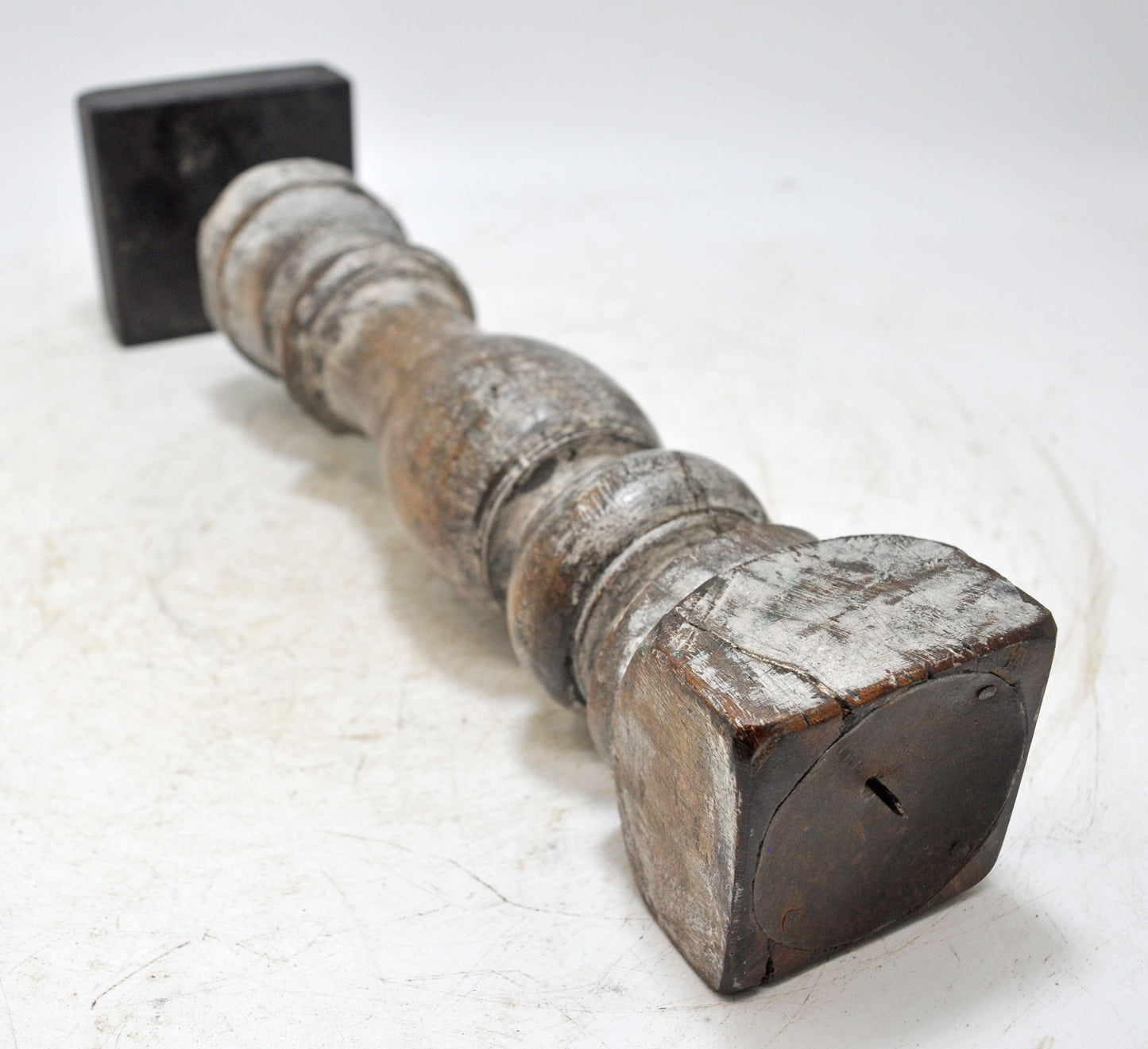 Antique Wooden Paga Leg Candle Holder Stand Original Old Hand Carved