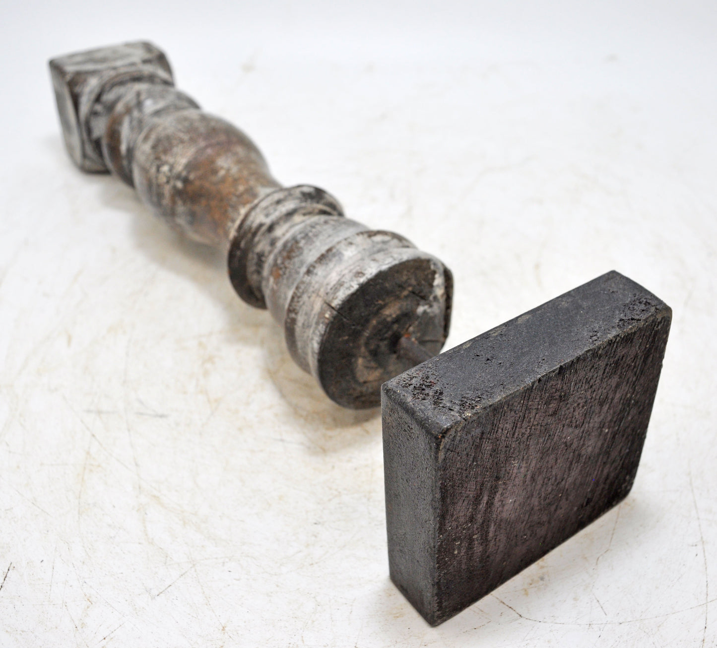 Antique Wooden Paga Leg Candle Holder Stand Original Old Hand Carved