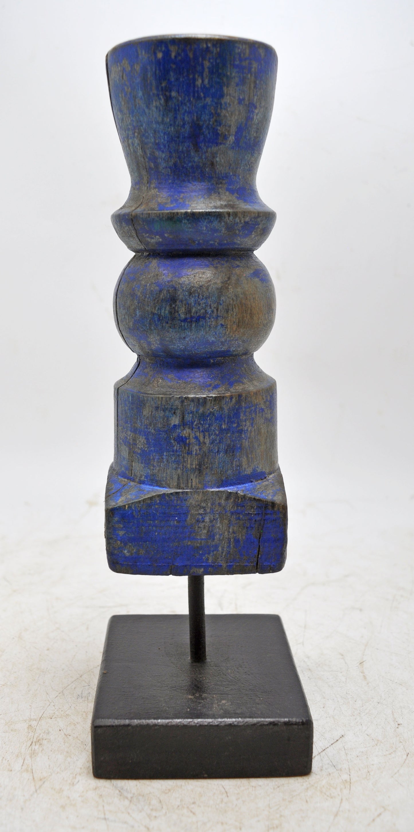 Antique Wooden Paga Leg Candle Holder Stand Original Old Hand Carved