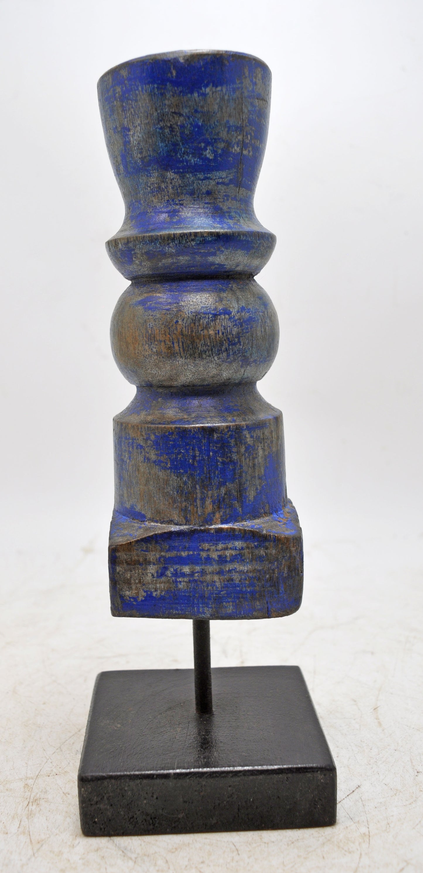 Antique Wooden Paga Leg Candle Holder Stand Original Old Hand Carved