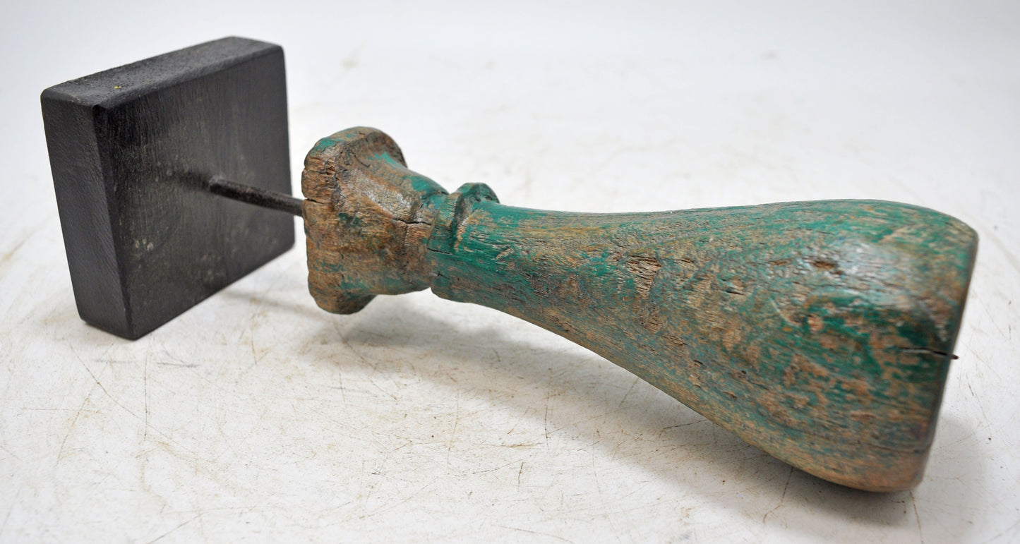 Antique Wooden Paga Leg Candle Holder Stand Original Old Hand Carved