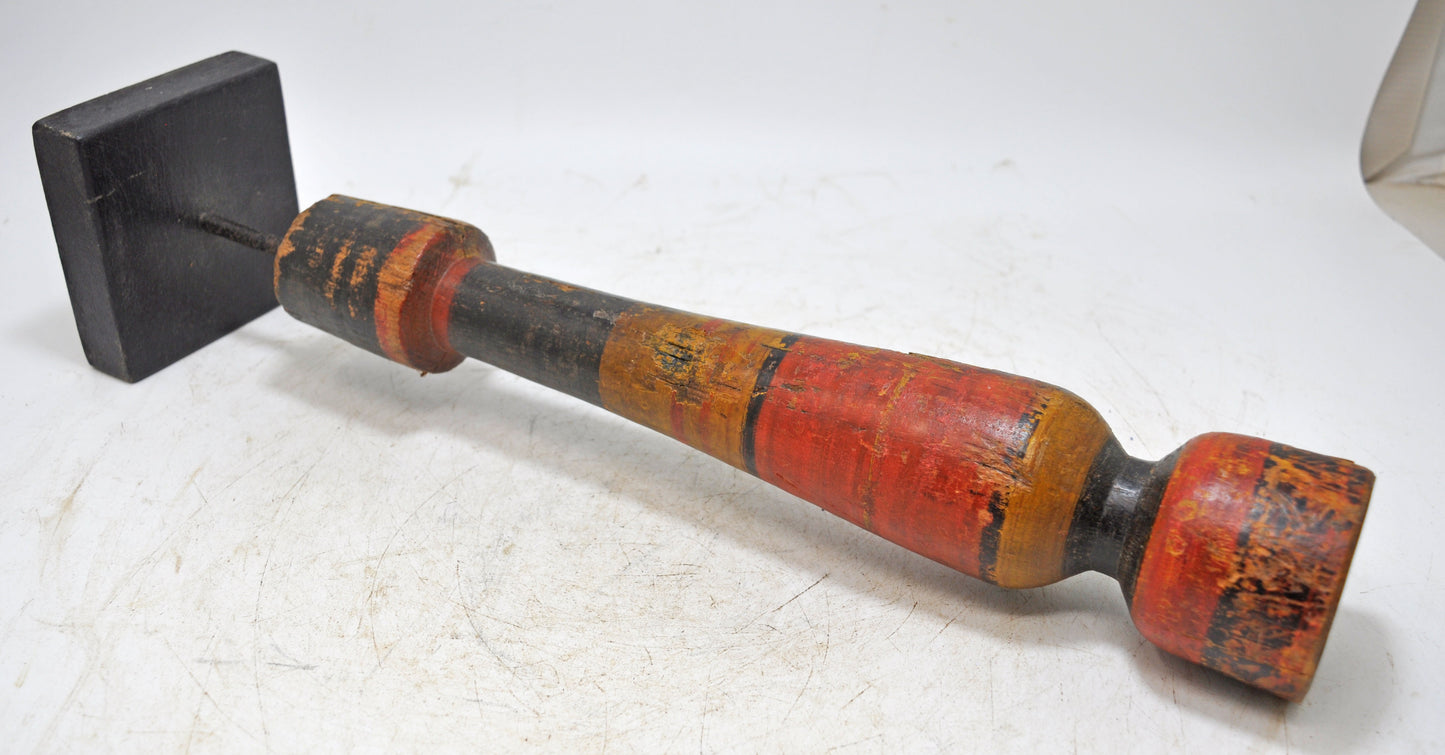 Antique Wooden Paga Leg Candle Holder Stand Original Old Hand Carved