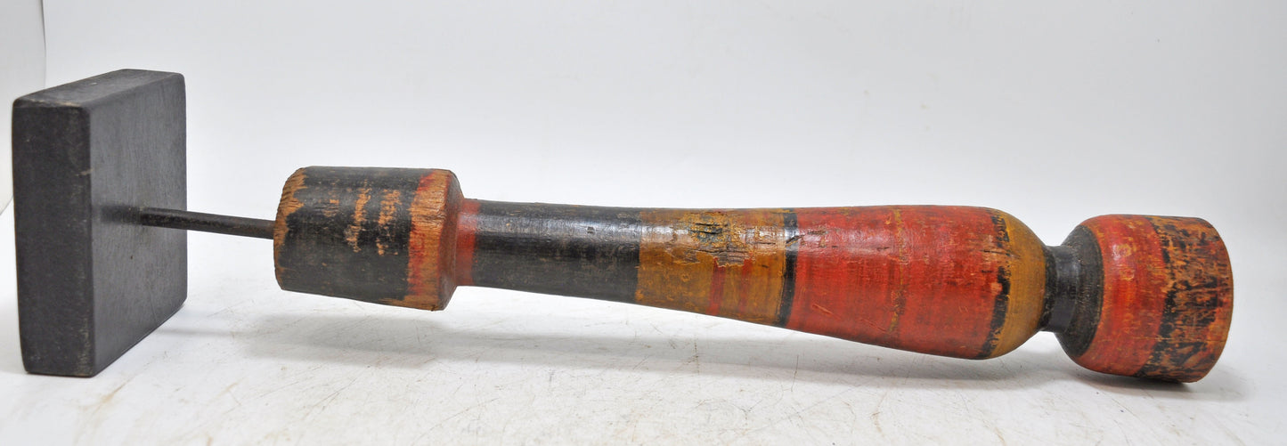 Antique Wooden Paga Leg Candle Holder Stand Original Old Hand Carved