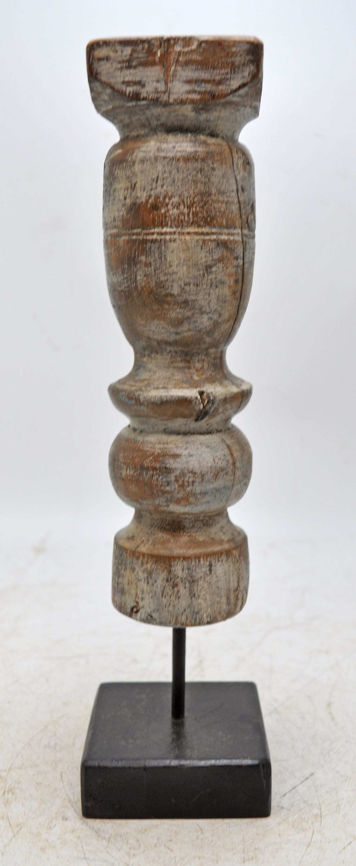 Antique Wooden Paga Leg Candle Holder Stand Original Old Hand Carved