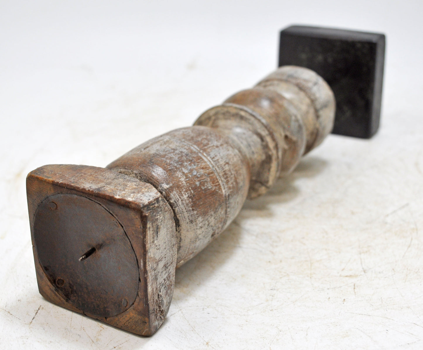 Antique Wooden Paga Leg Candle Holder Stand Original Old Hand Carved