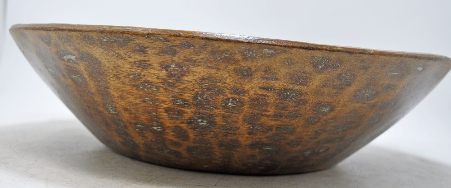 Antique Wooden Round Kitchenware Dough Kneading Parat Bowl Original Old