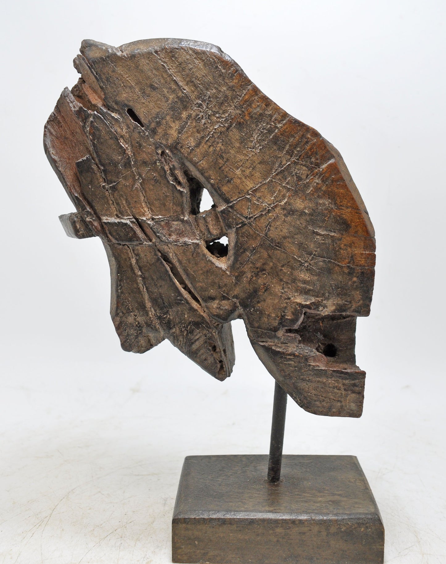 Antique Wooden Horse Head Bust Original Old Hand Carved