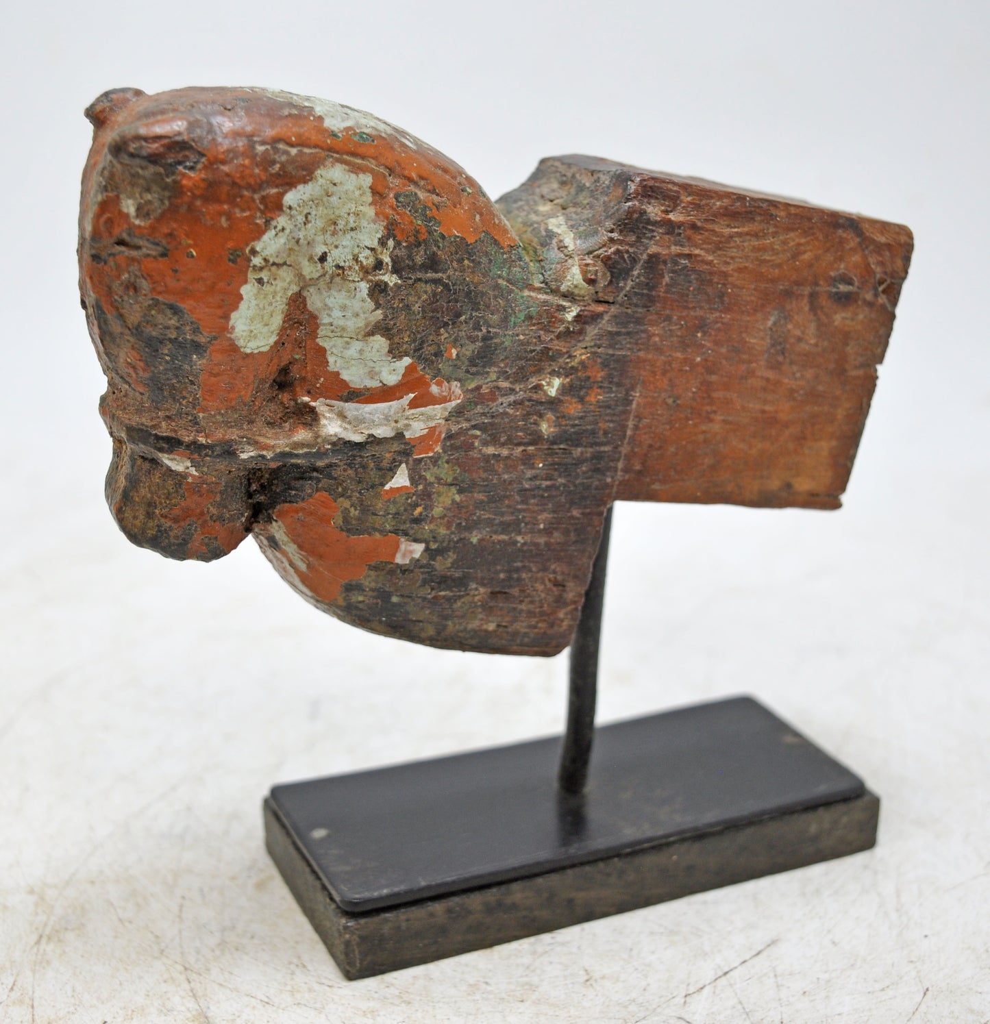 Antique Wooden Horse Head Bust Original Old Hand Carved