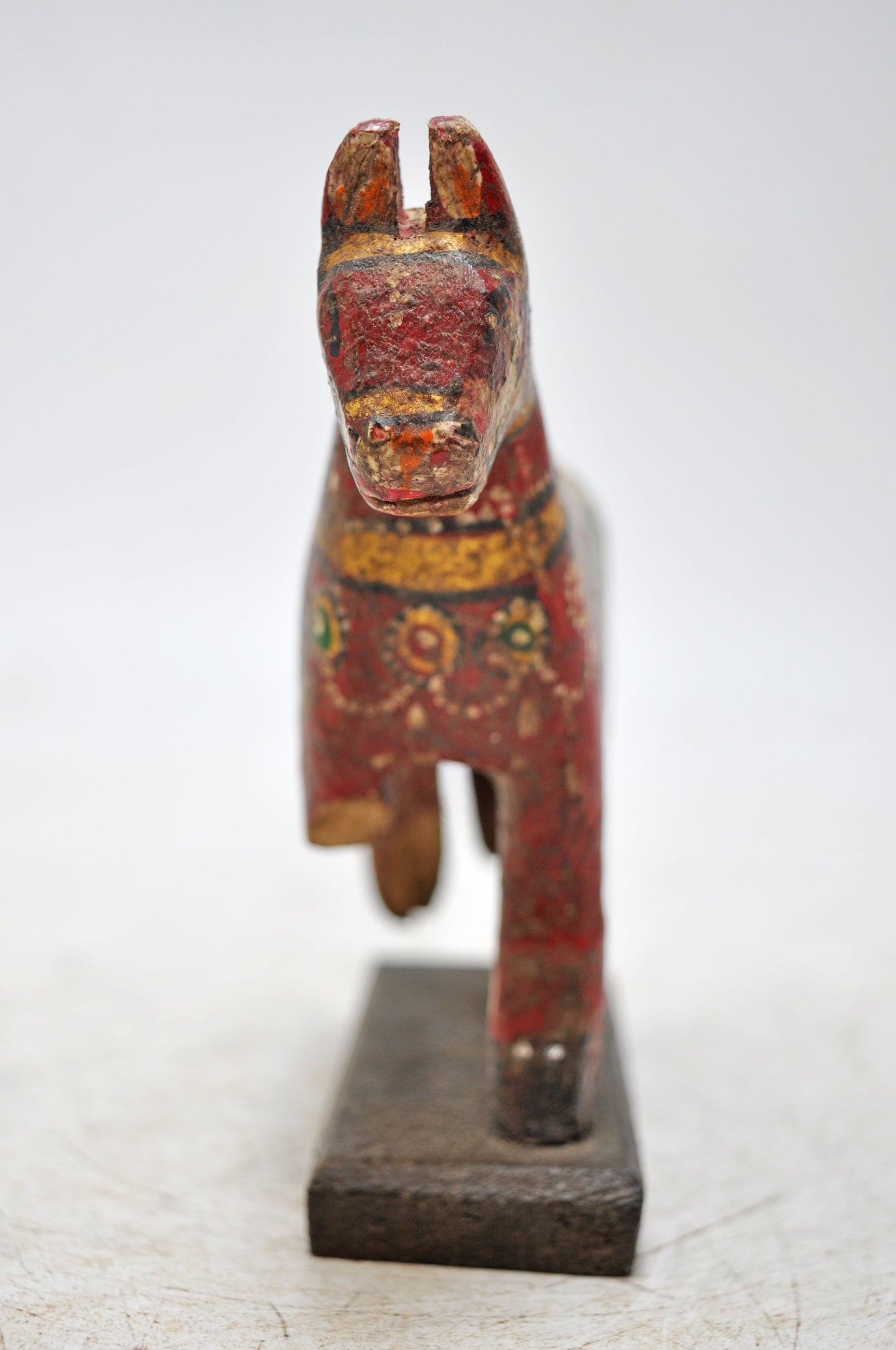 Hand Carved Wooden Horse Figurine Fine Rustic Hand Painted