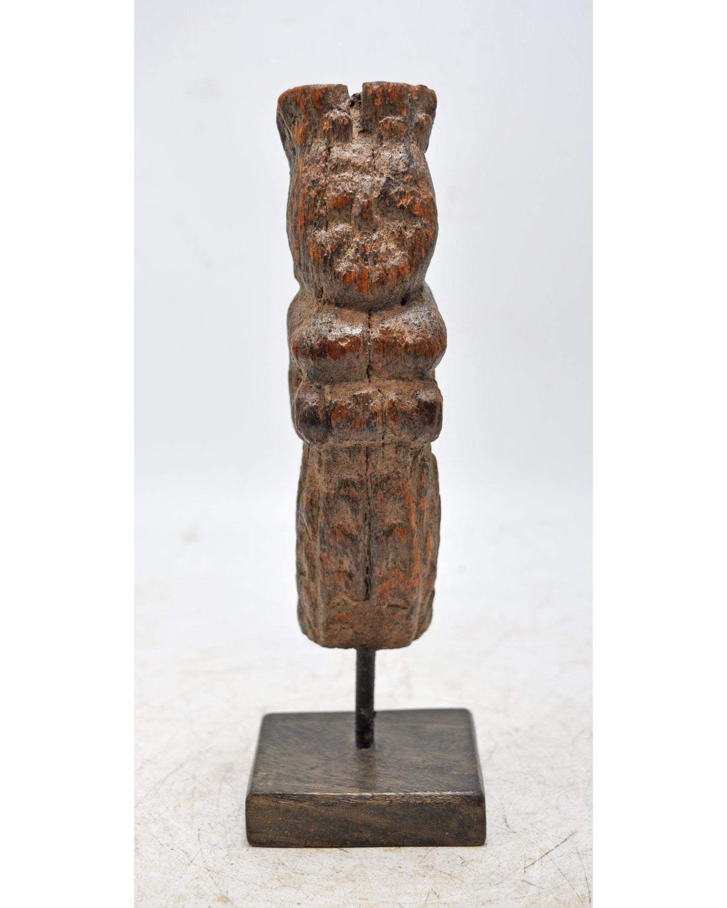 Antique Wooden Woman Lady Musician Figurine Original Old Hand Carved