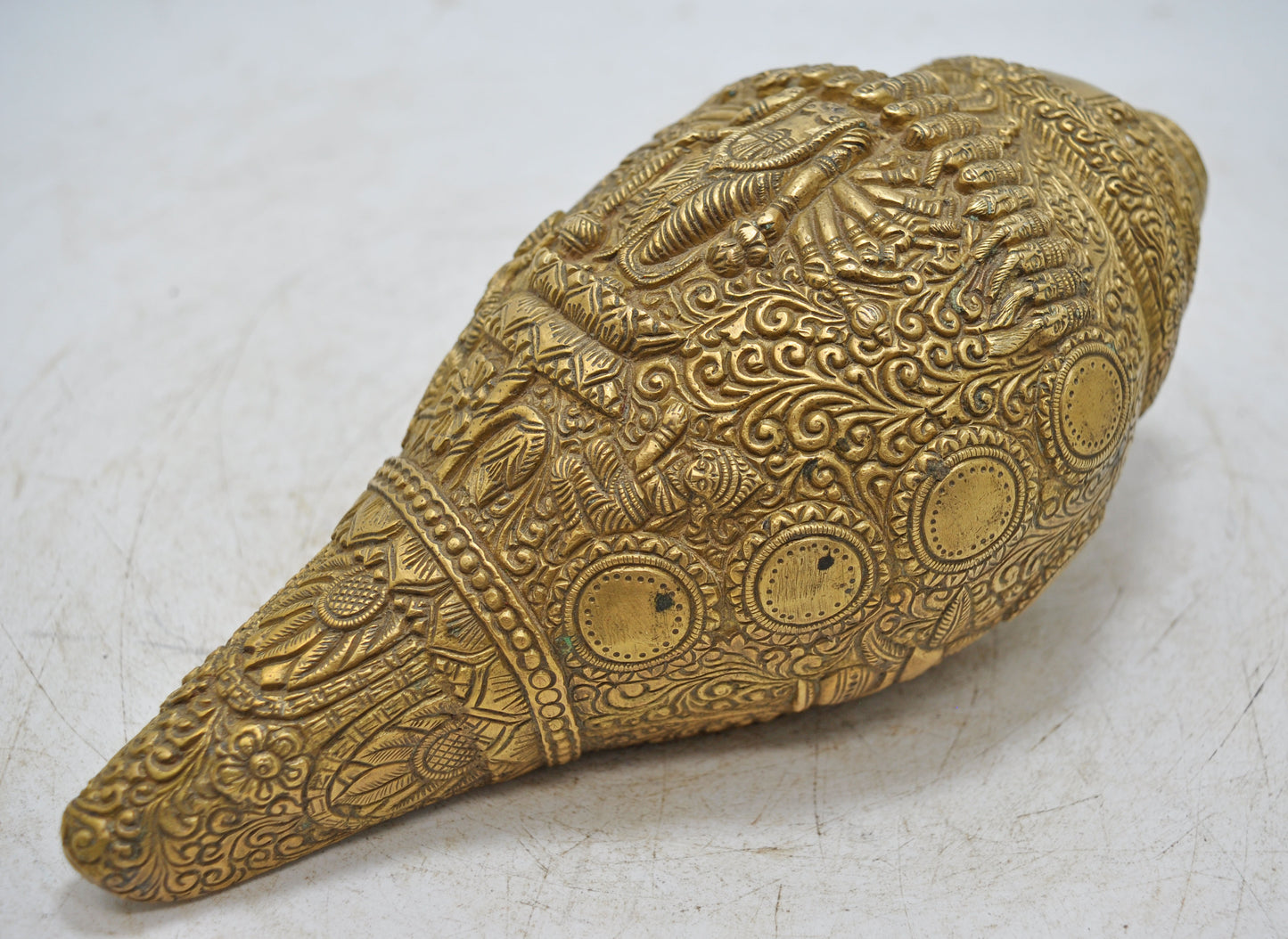 Hand Crafted Casted Fine Brass Sea Shell Figurine Very Fine Details