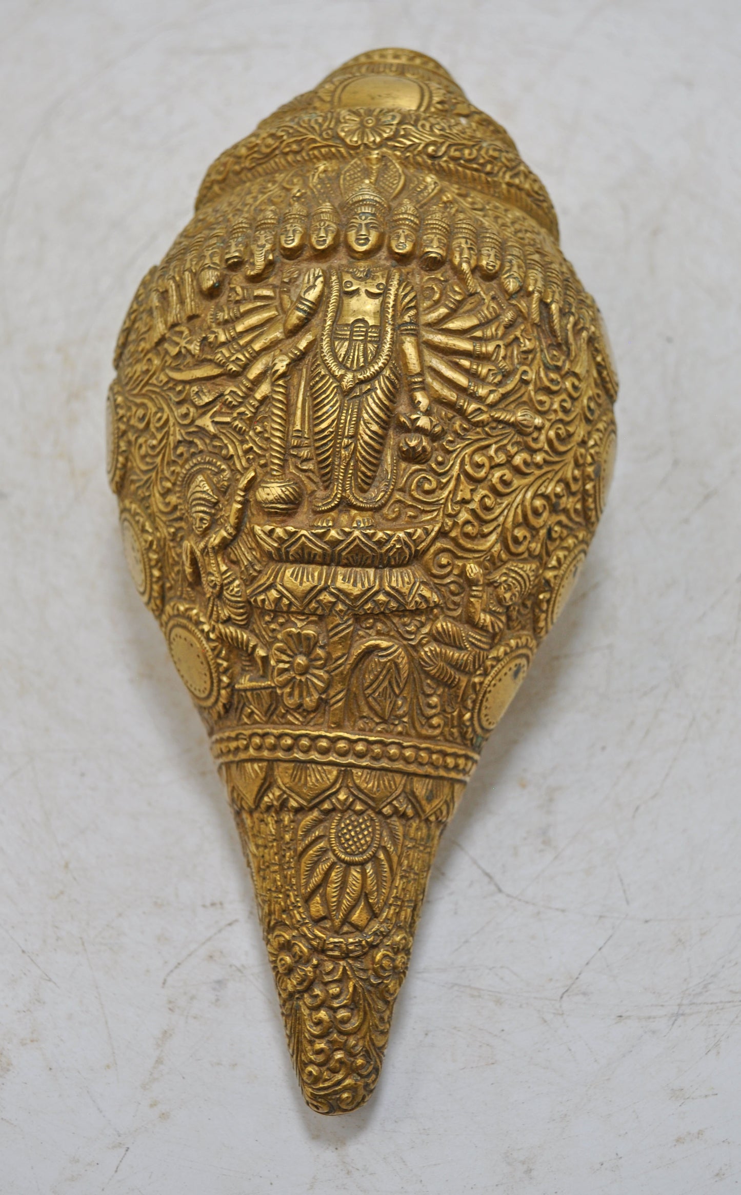 Hand Crafted Casted Fine Brass Sea Shell Figurine Very Fine Details