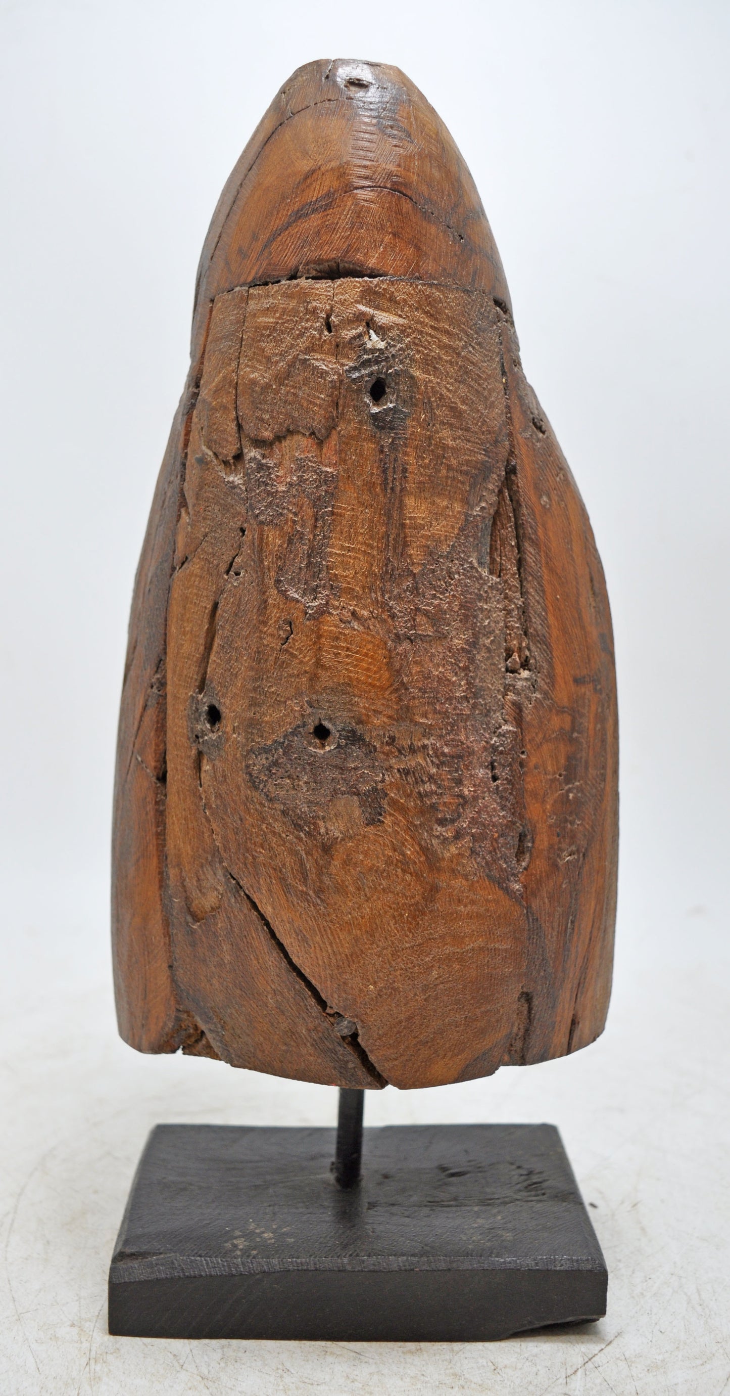 Antique Wooden Woman Lady Figurine Original Old Fine Hand Carved